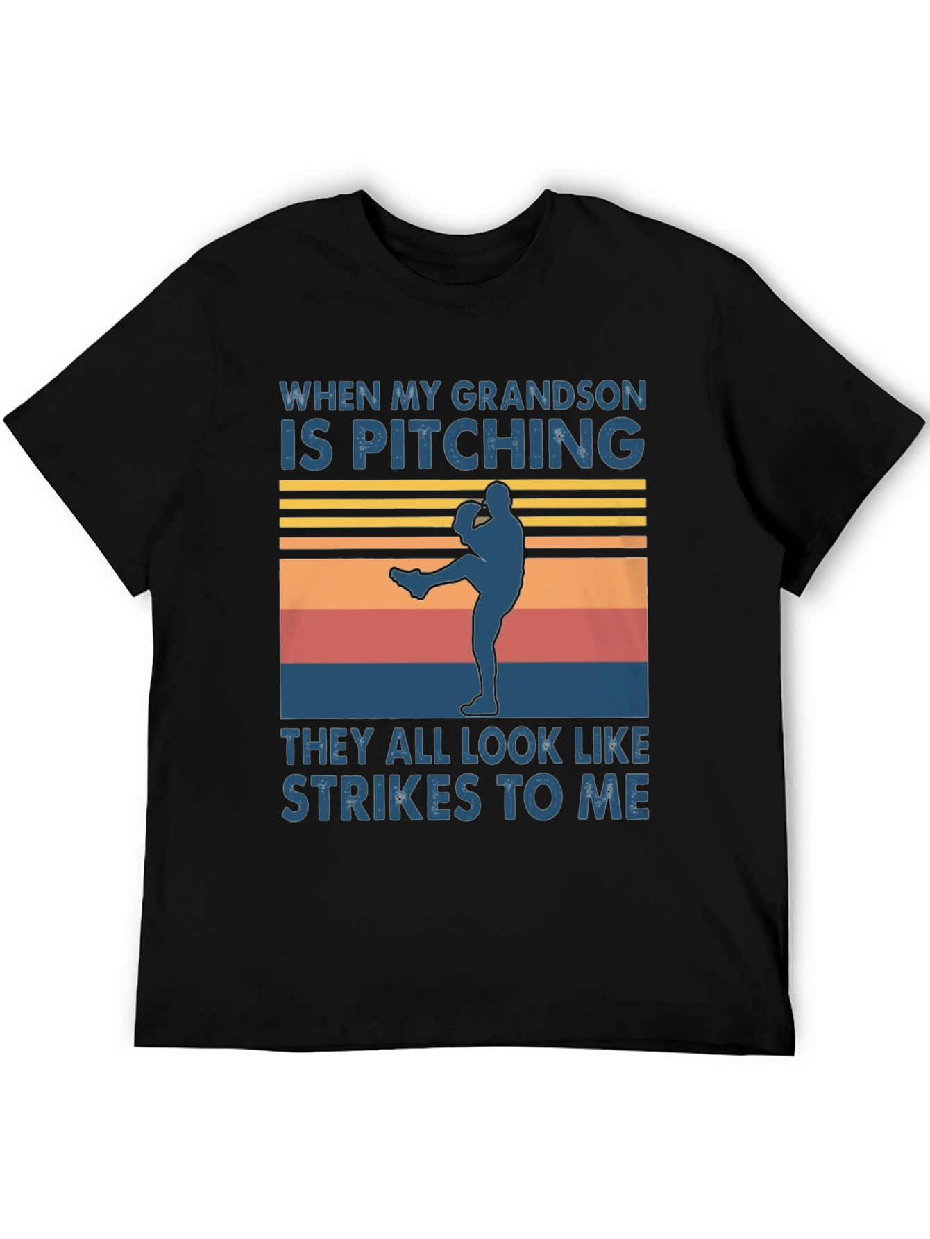 Grandson Pitching T-Shirt - Baseball Grandpa Pride