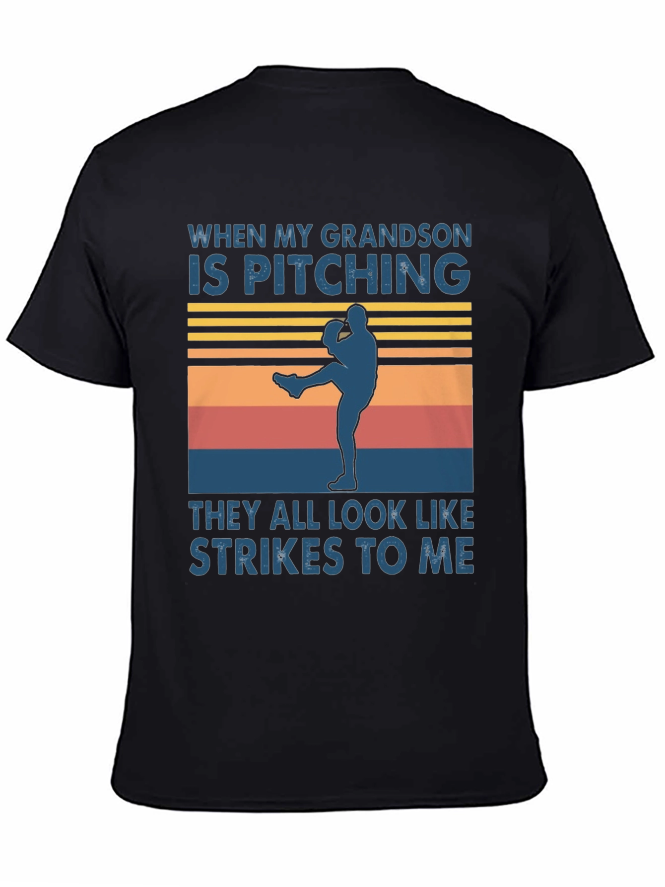 Grandson Pitching T-Shirt - Baseball Grandpa Pride