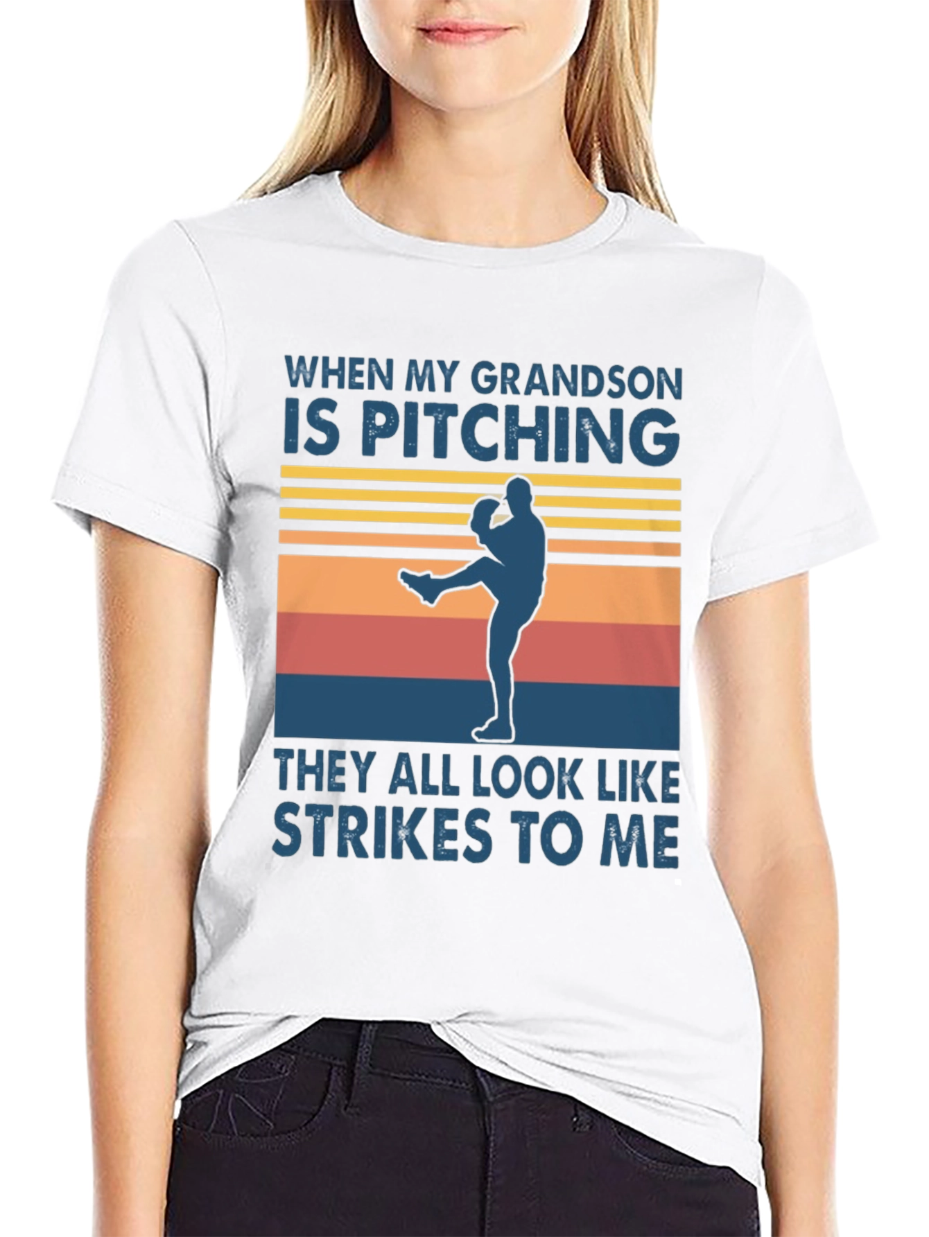 Grandson Pitching T-Shirt - Baseball Grandpa Pride