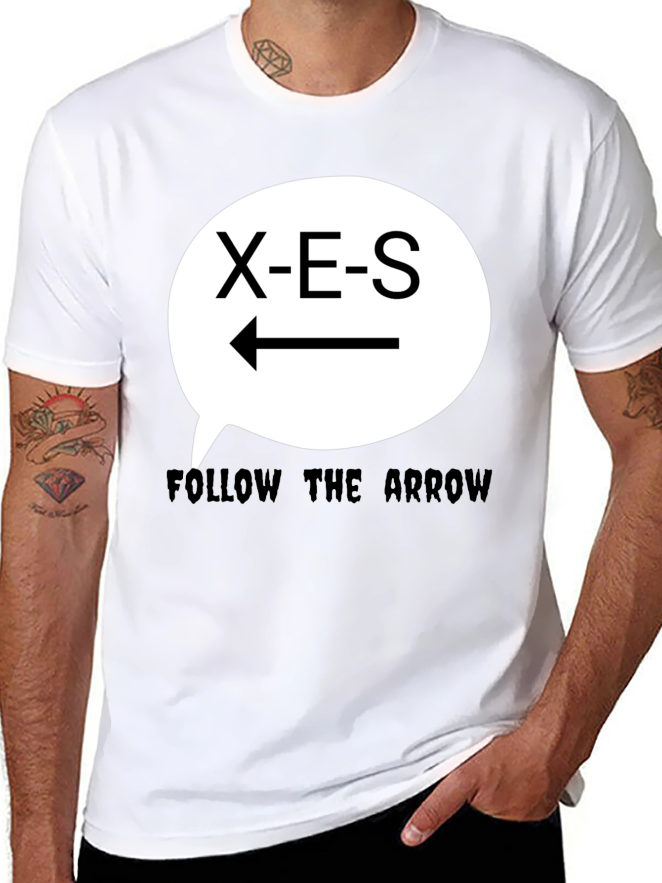 X-E-S Follow the Arrow Graphic T-Shirt