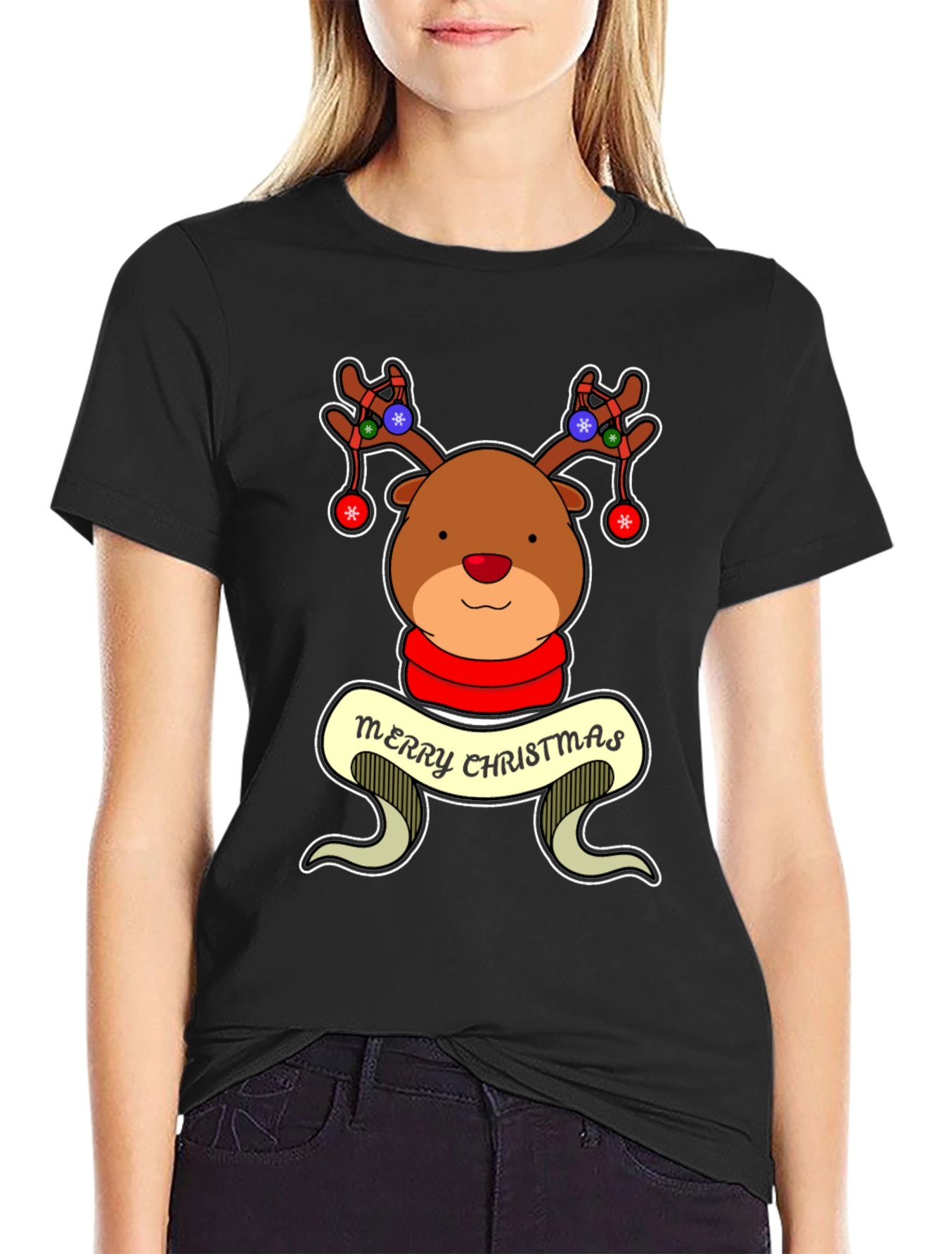 Festive Reindeer Christmas T-Shirt
