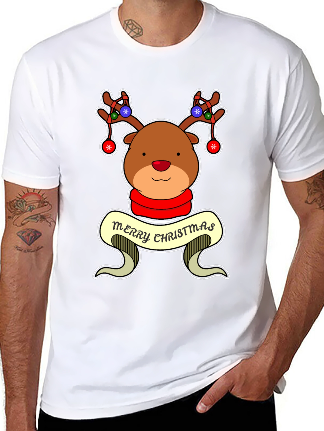 Festive Reindeer Christmas T-Shirt