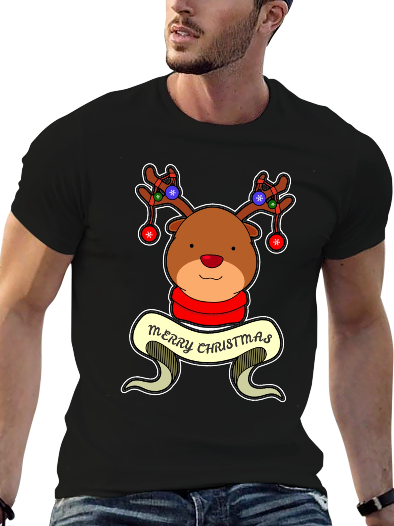 Festive Reindeer Christmas T-Shirt