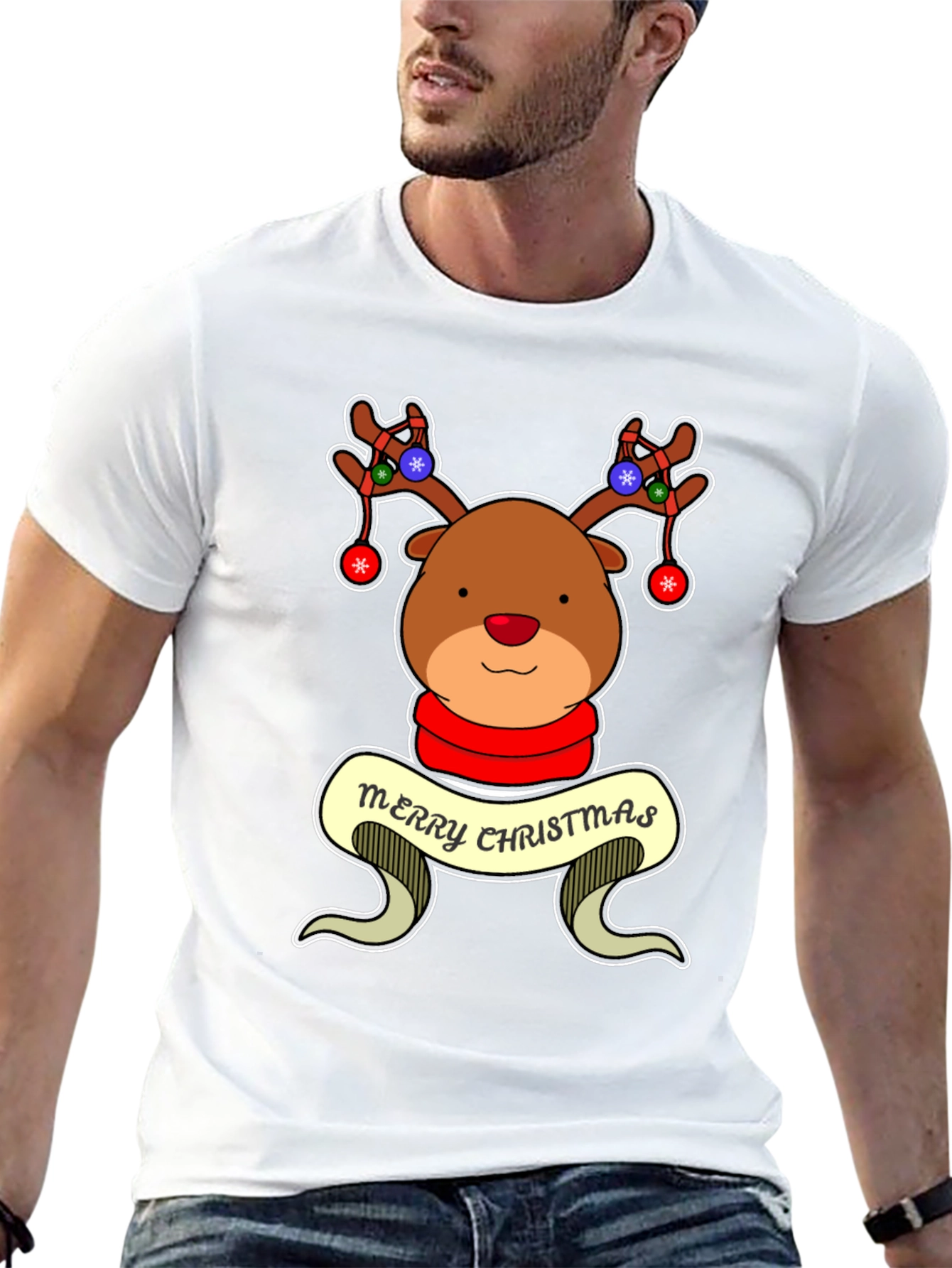 Festive Reindeer Christmas T-Shirt