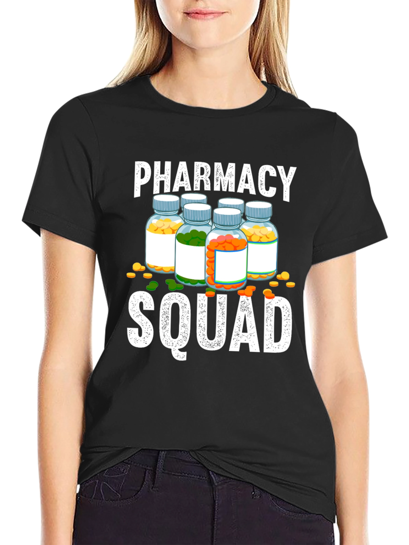 Pharmacy Squad T-Shirt - Pill Bottle Design