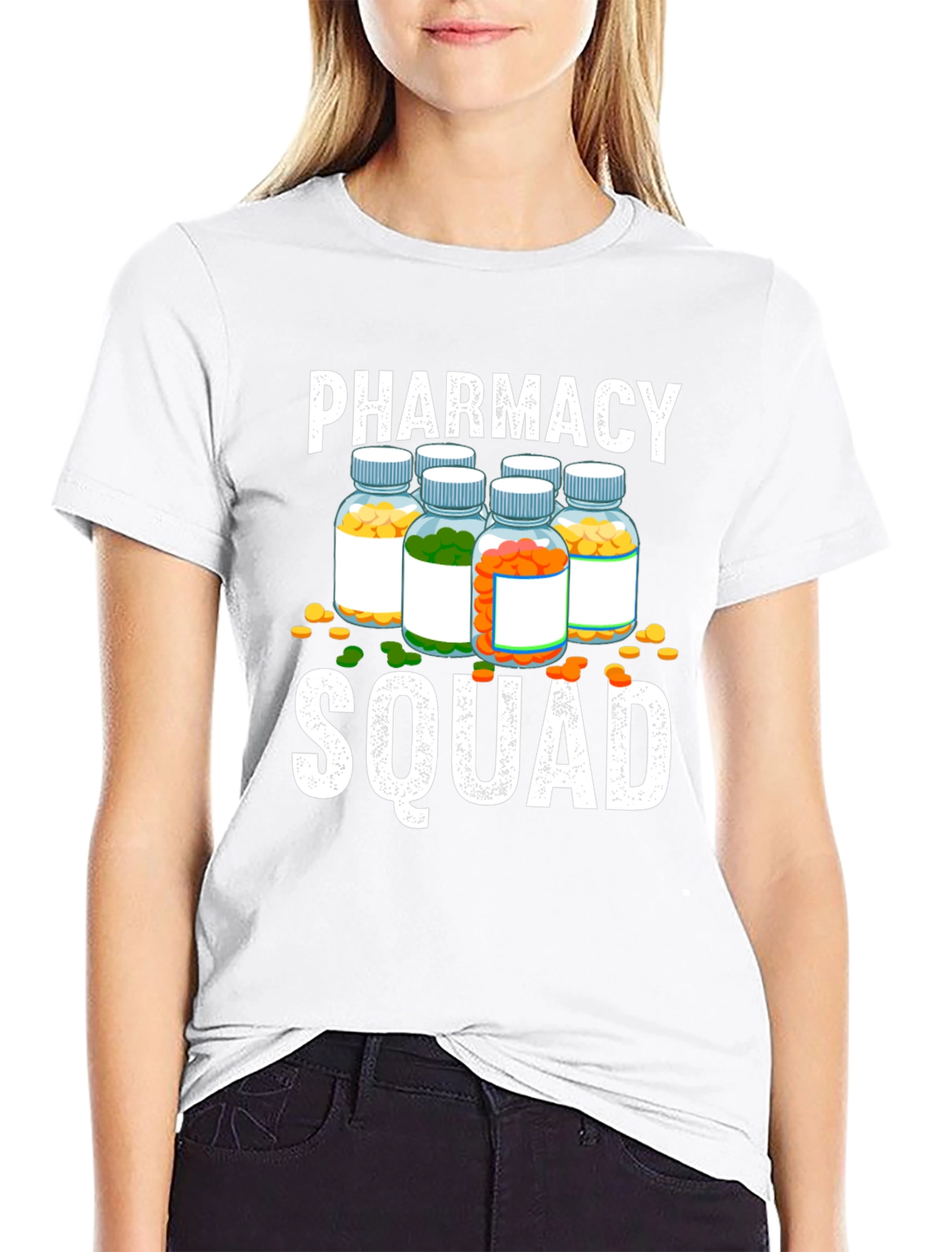 Pharmacy Squad T-Shirt - Pill Bottle Design