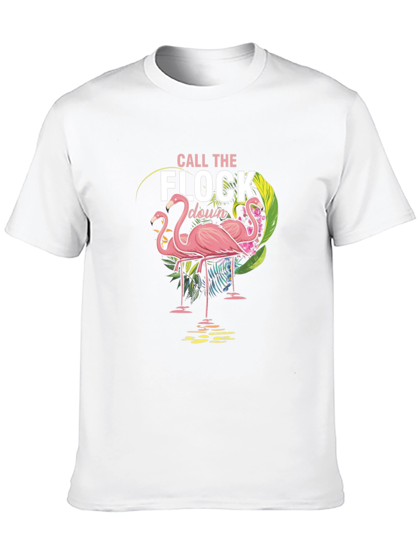 Call the Flock Down Flamingo Graphic Tee - Black
