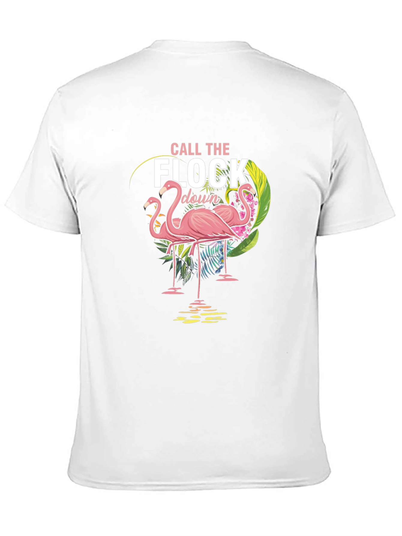 Call the Flock Down Flamingo Graphic Tee - Black