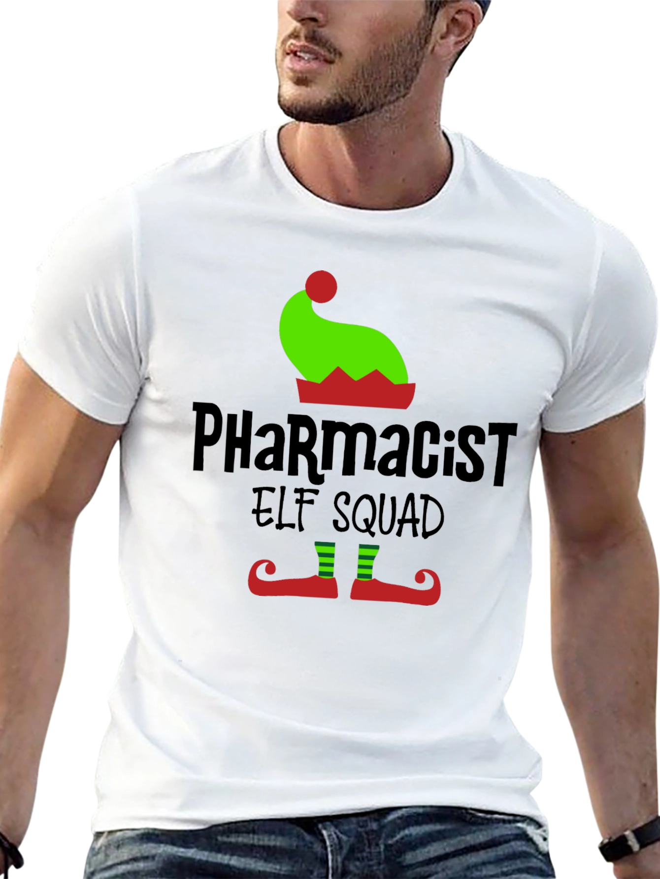Pharmacist Elf Squad T-Shirt - Holiday Cheer