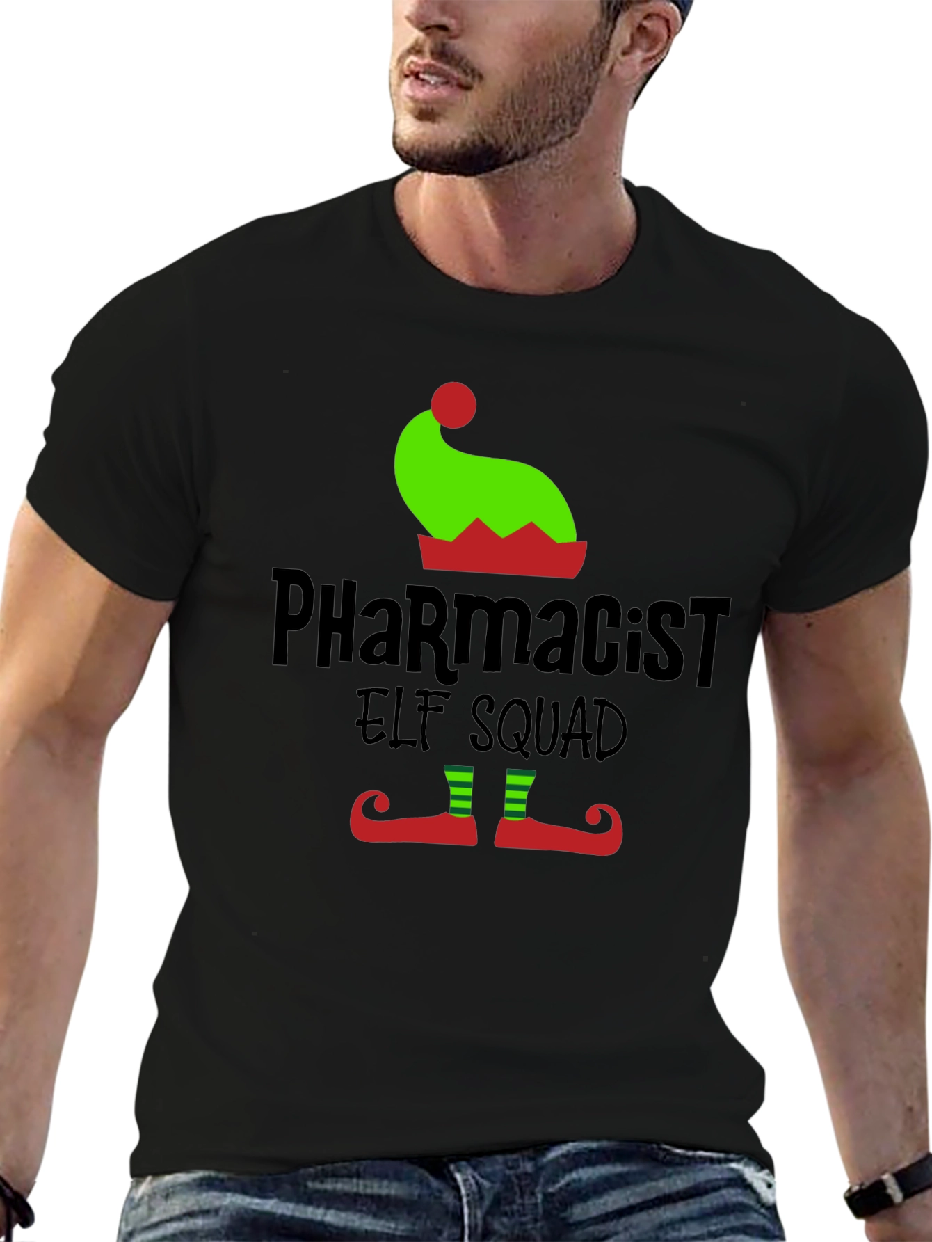 Pharmacist Elf Squad T-Shirt - Holiday Cheer