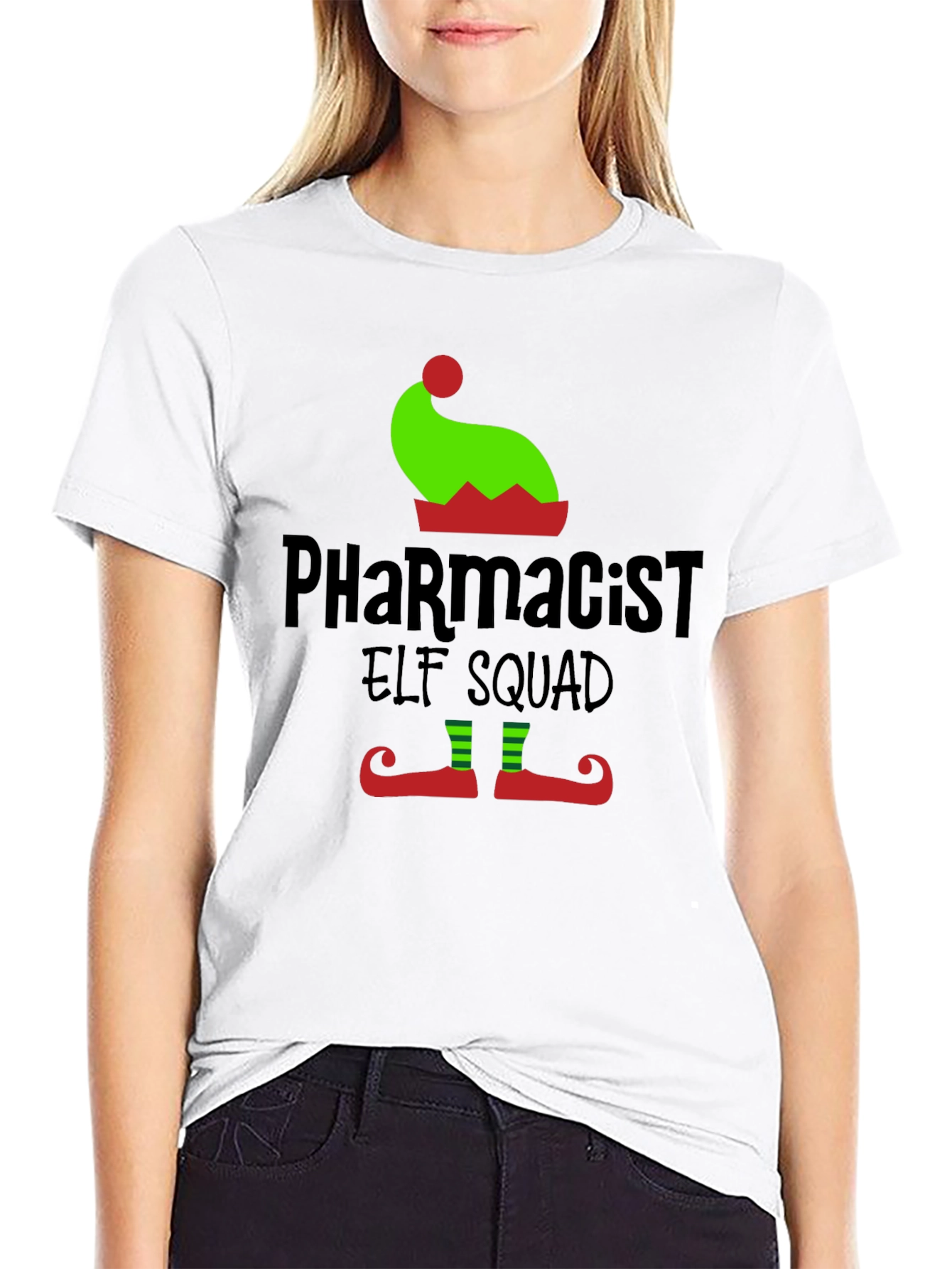 Pharmacist Elf Squad T-Shirt - Holiday Cheer