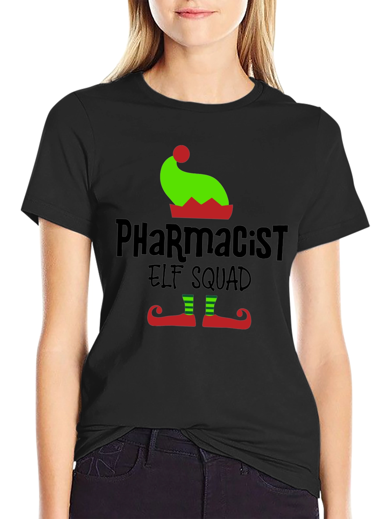 Pharmacist Elf Squad T-Shirt - Holiday Cheer