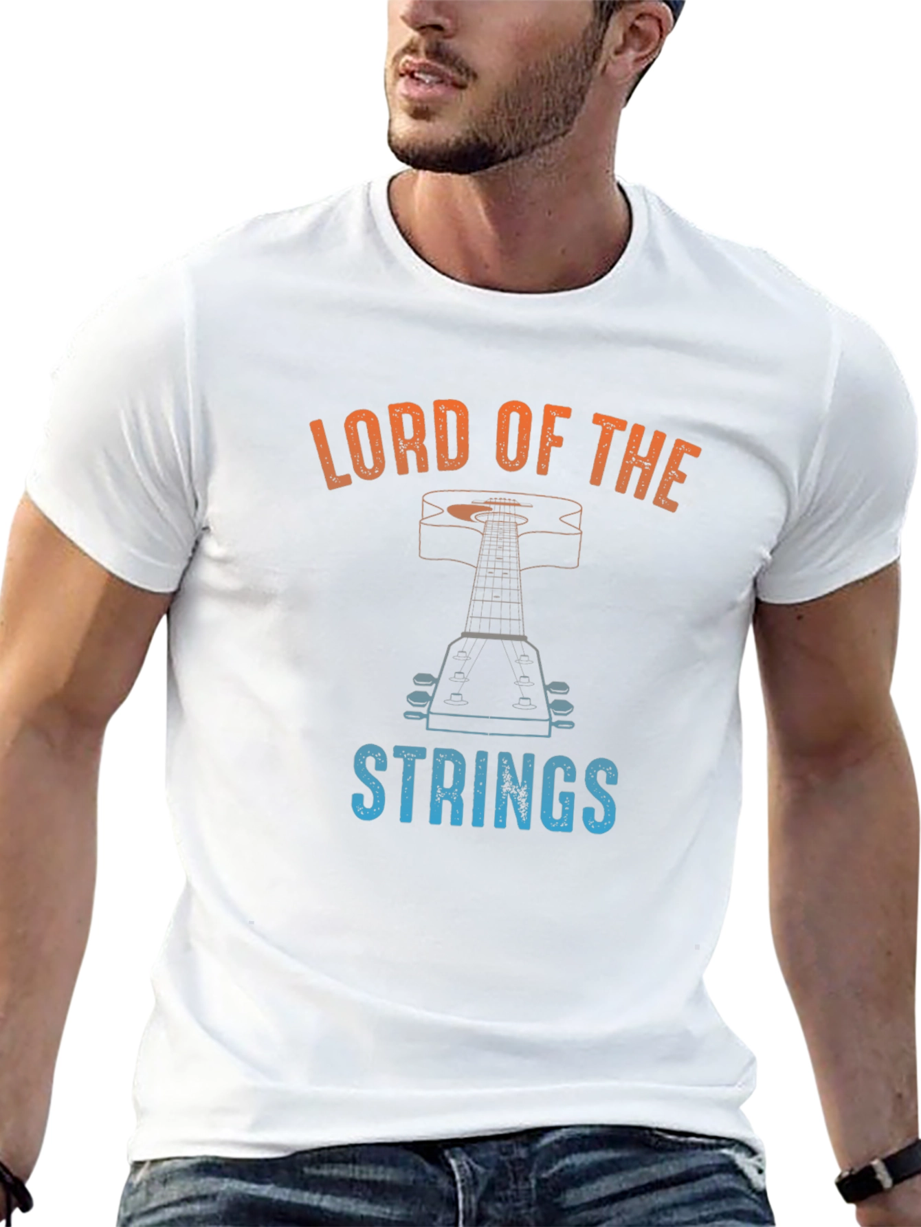 Lord of the Strings Guitar Graphic Tee