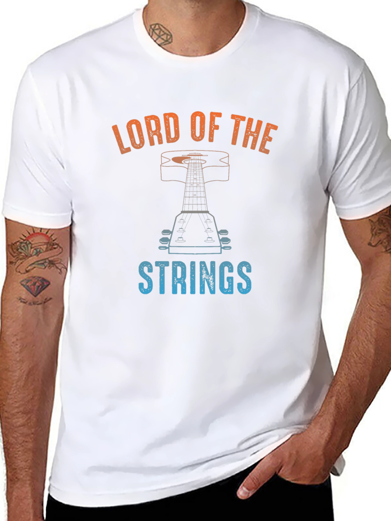 Lord of the Strings Guitar Graphic Tee