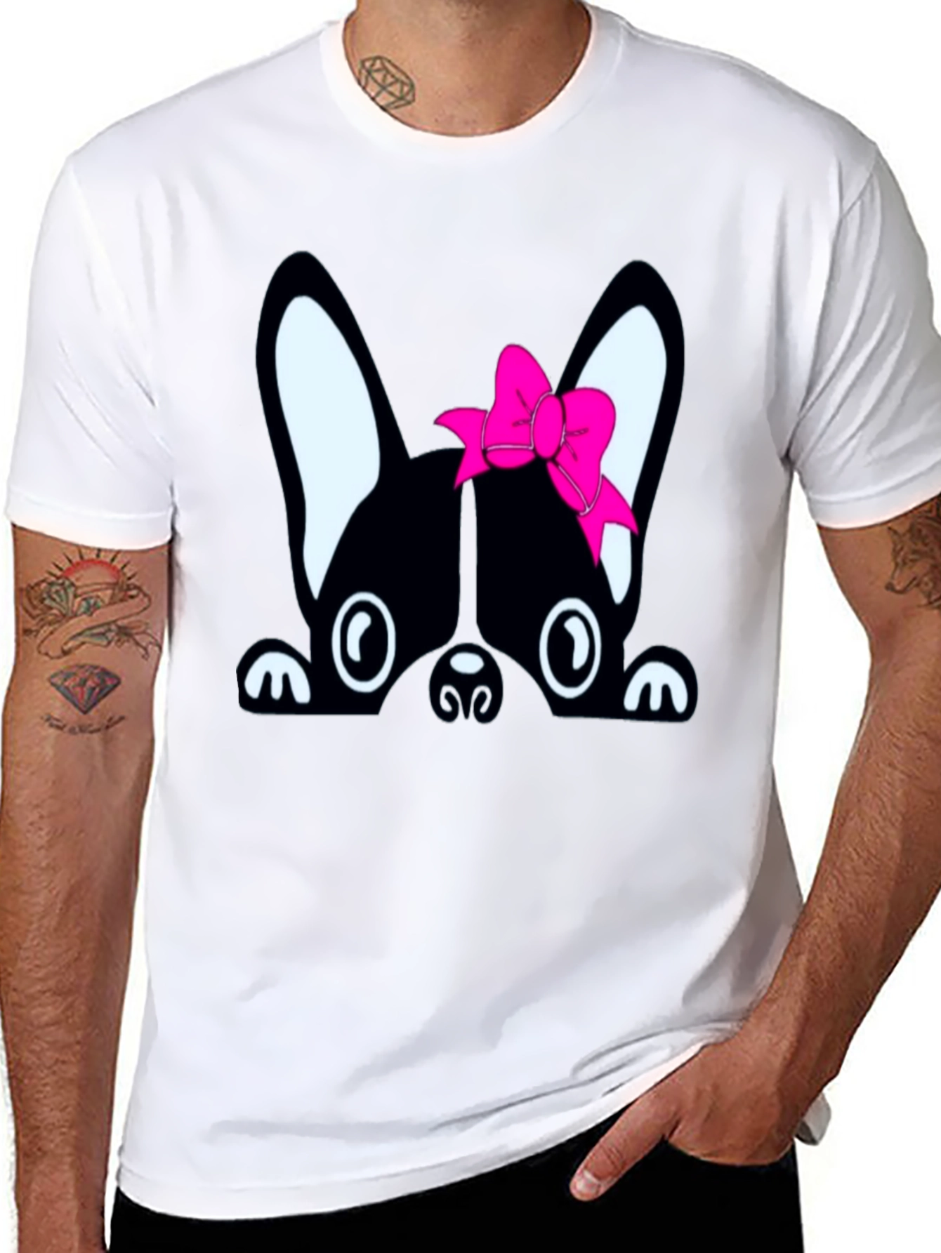 Cute French Bulldog Tee with Bow