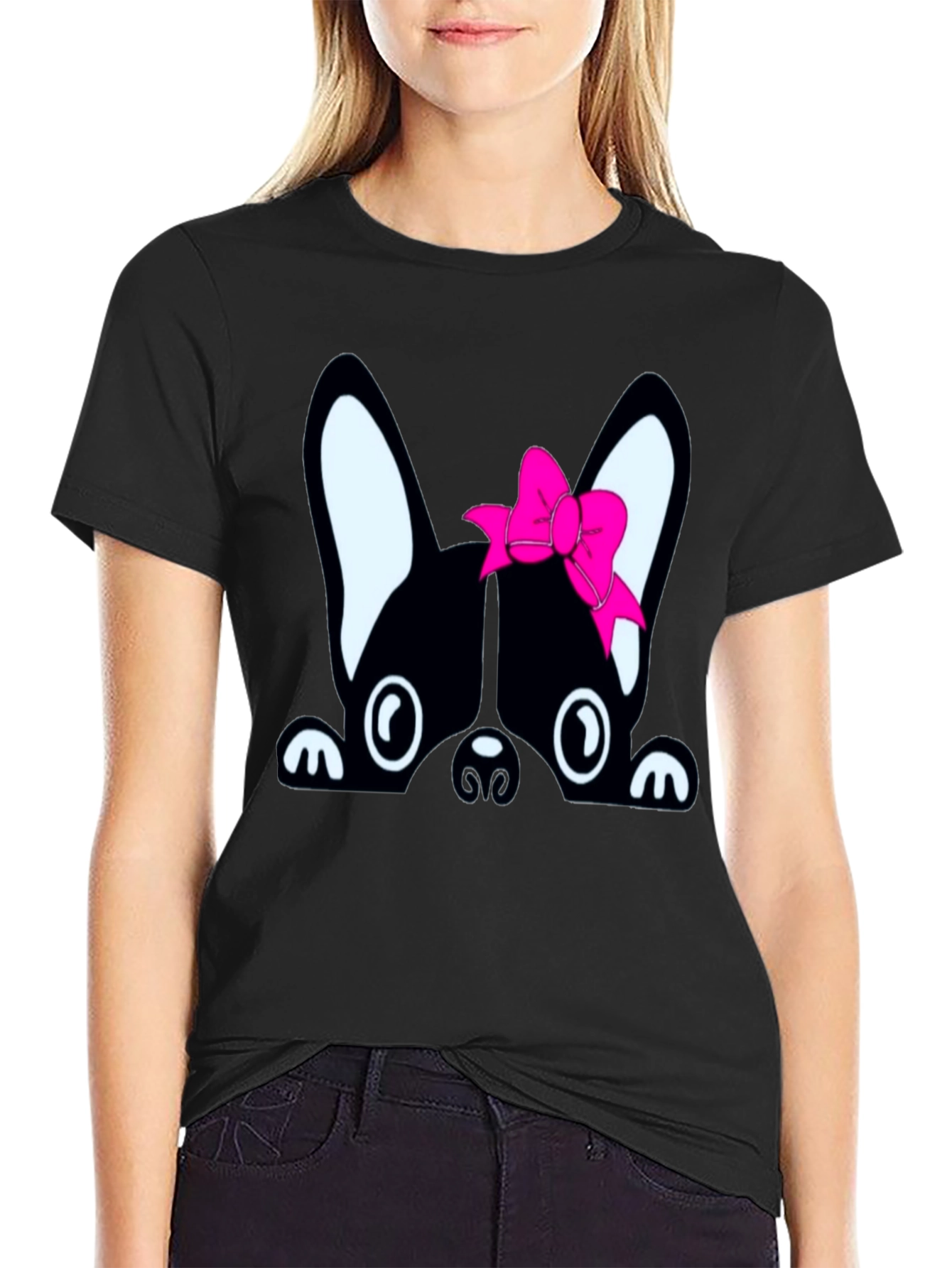 Cute French Bulldog Tee with Bow