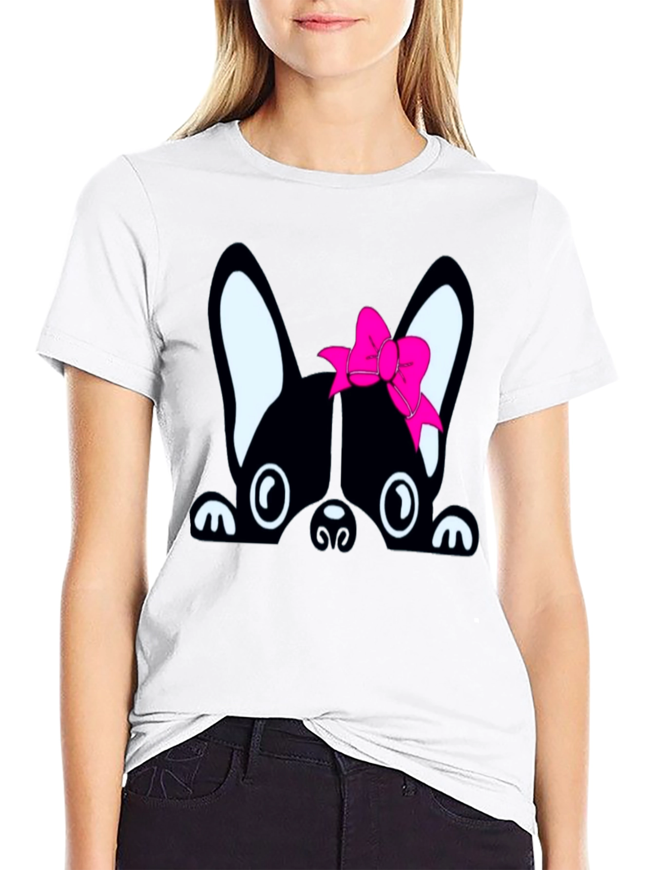 Cute French Bulldog Tee with Bow