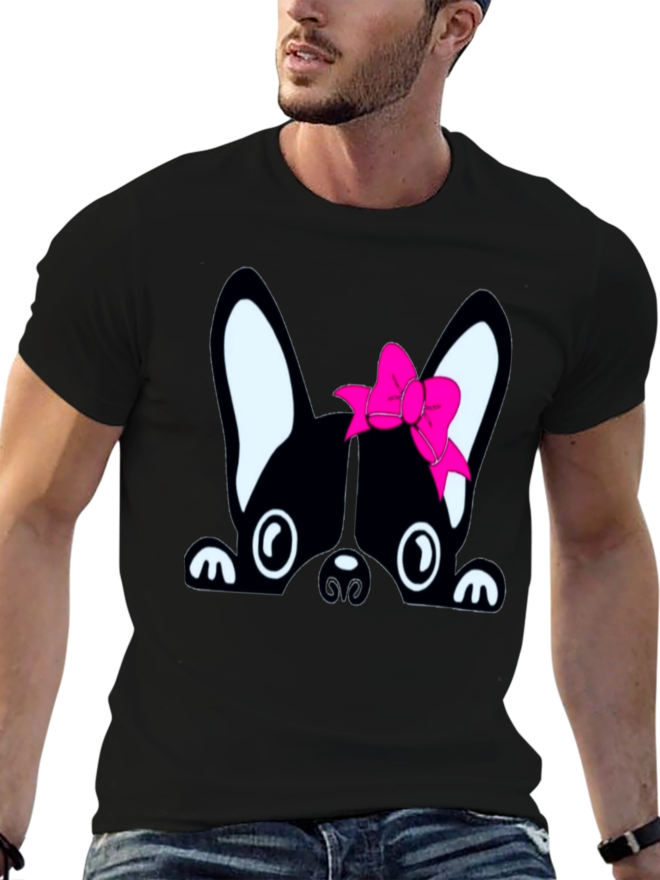 Cute French Bulldog Tee with Bow