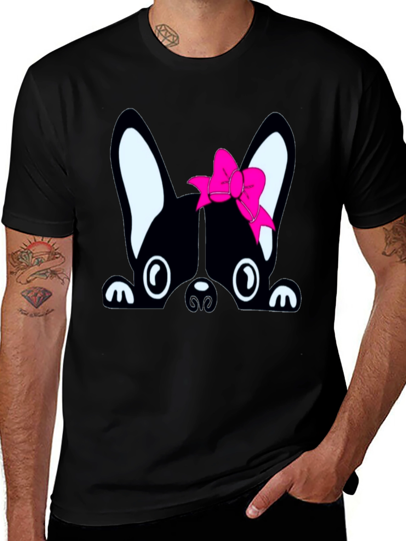Cute French Bulldog Tee with Bow