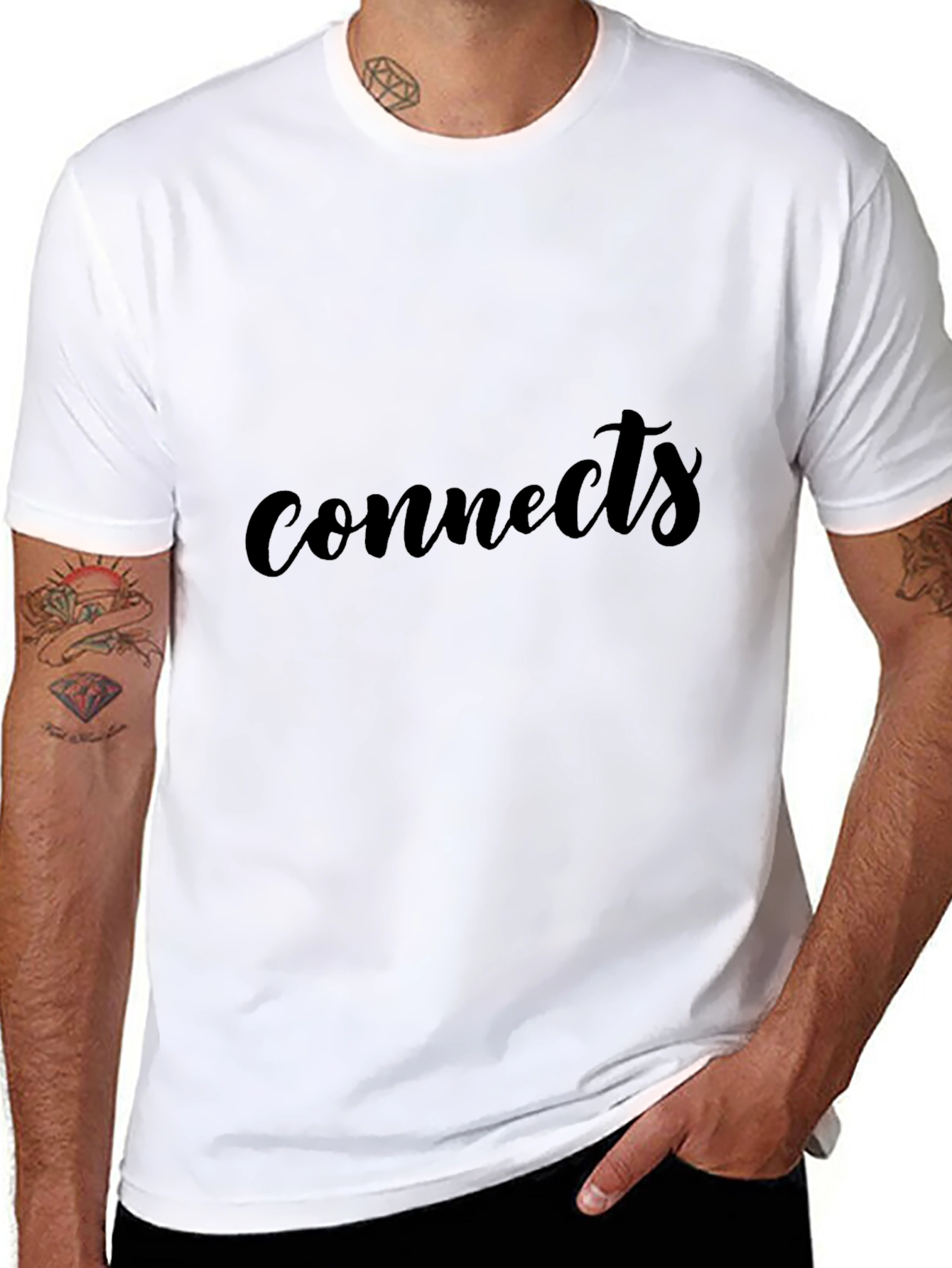 Connects Black Graphic T-Shirt