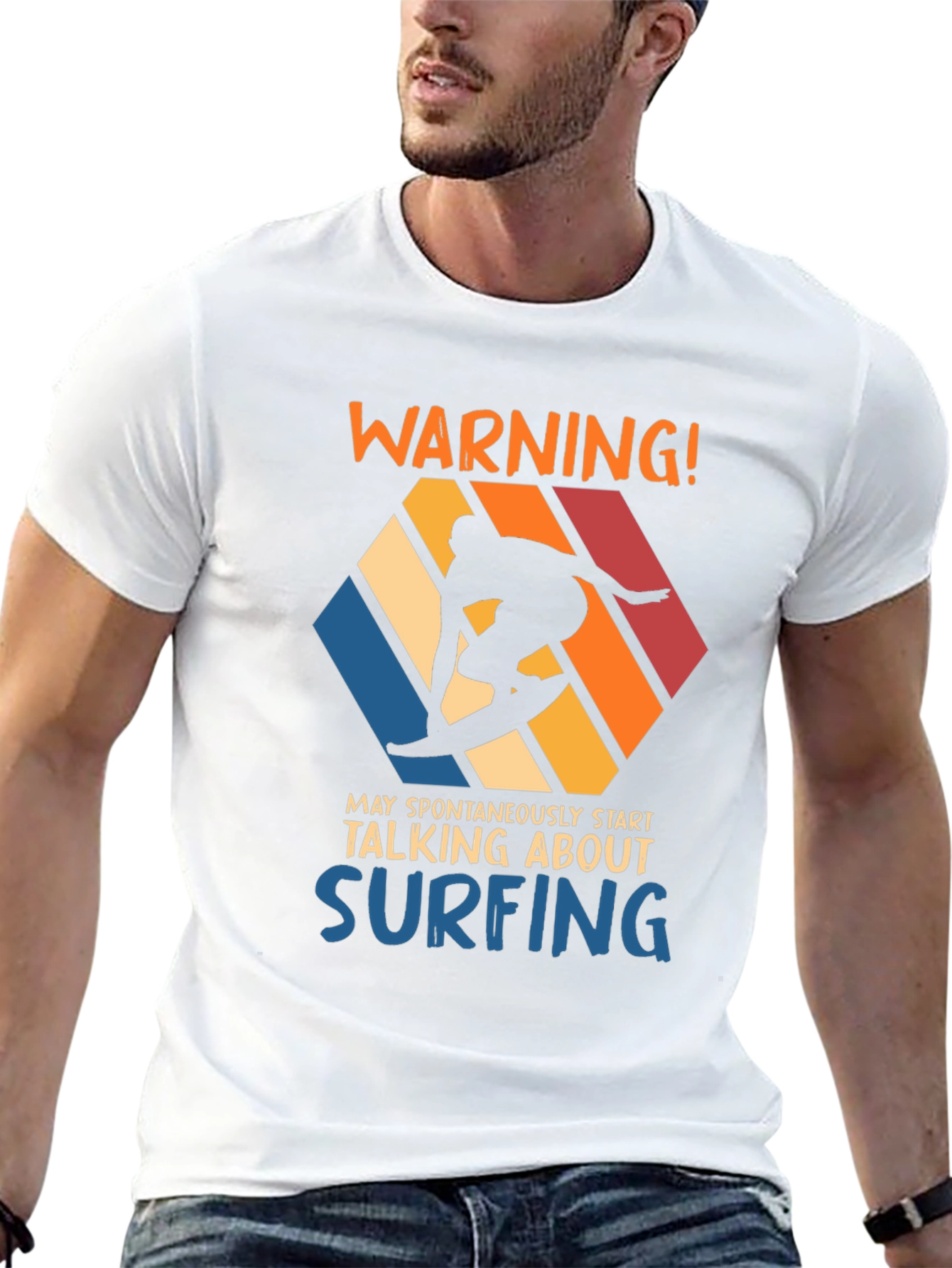 Warning Surfing T-Shirt | Funny Surfer Tee