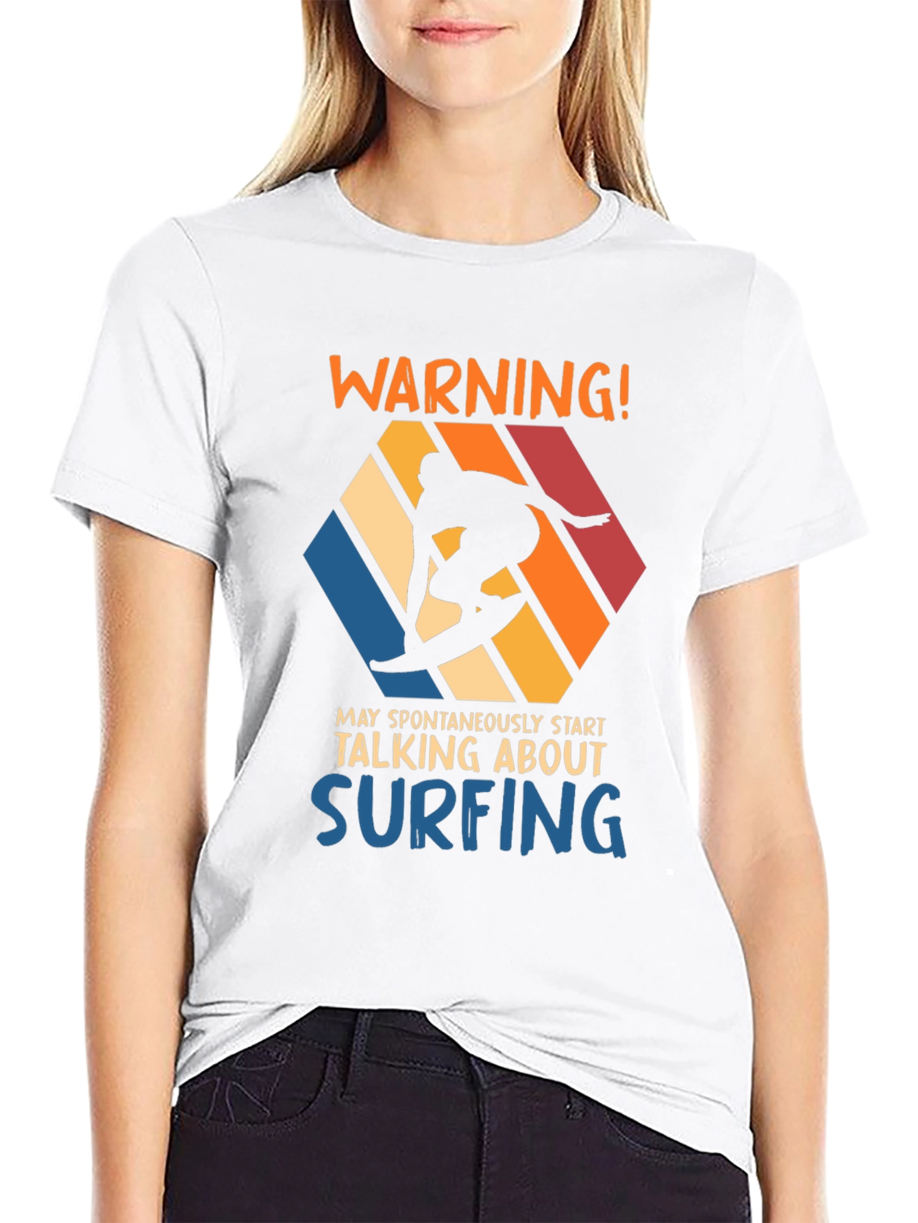 Warning Surfing T-Shirt | Funny Surfer Tee