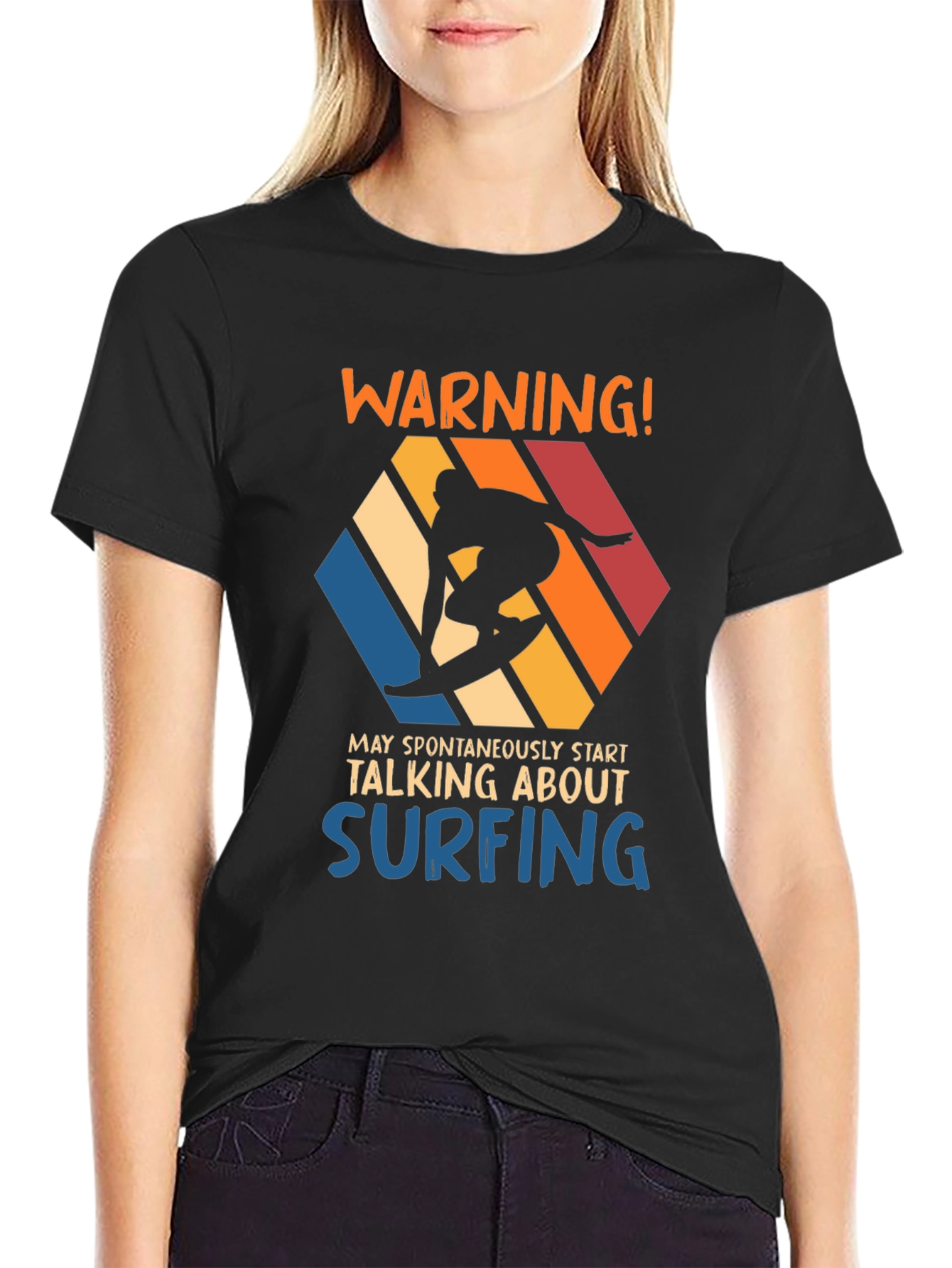 Warning Surfing T-Shirt | Funny Surfer Tee