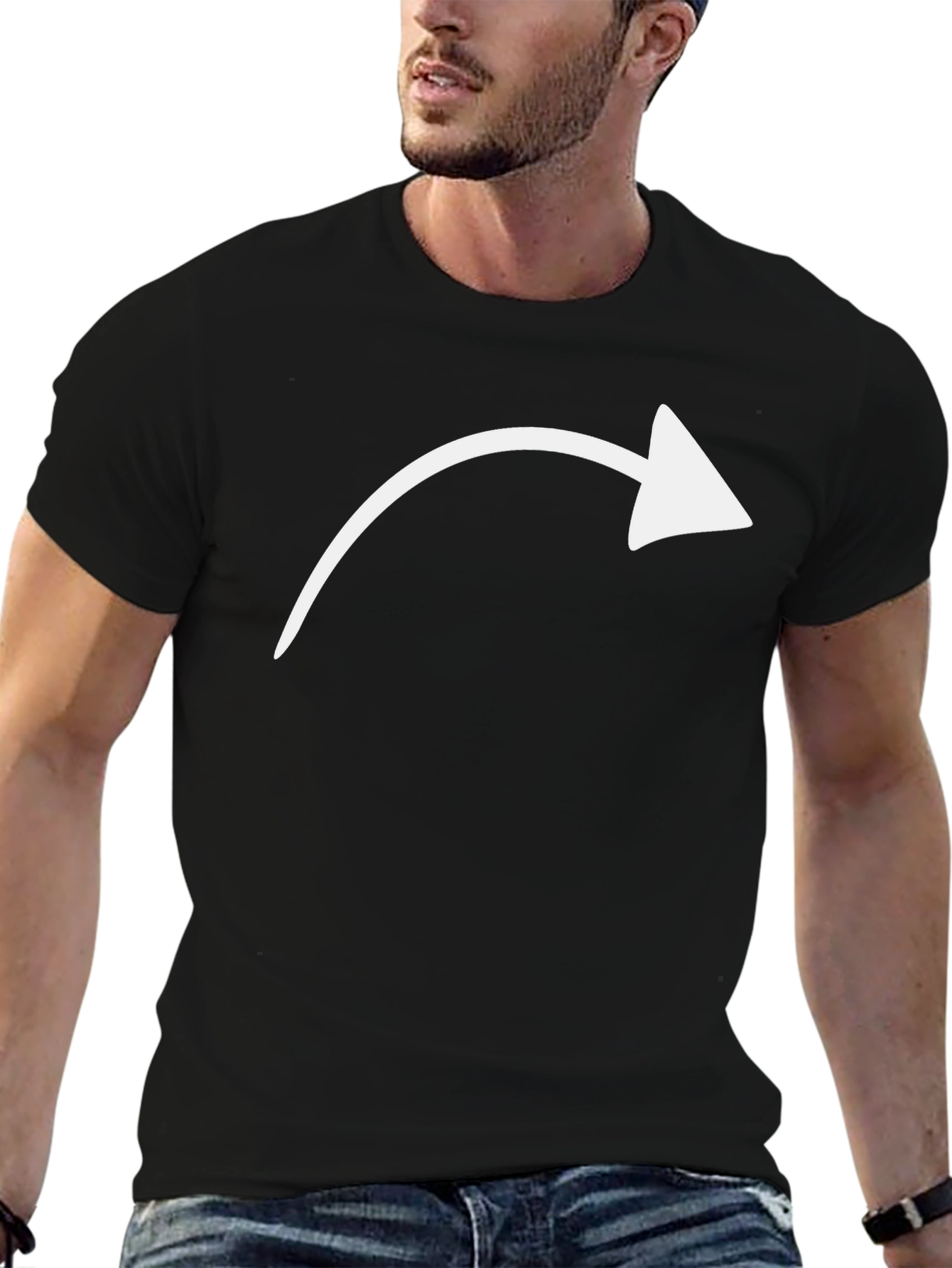 Arrow Graphic T-Shirt - Modern Minimalist Design