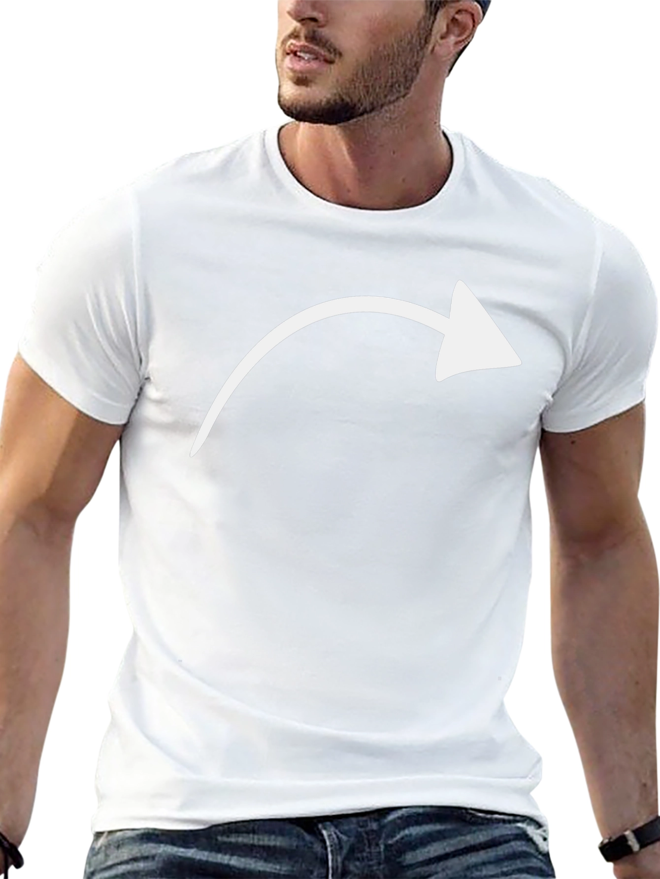 Arrow Graphic T-Shirt - Modern Minimalist Design