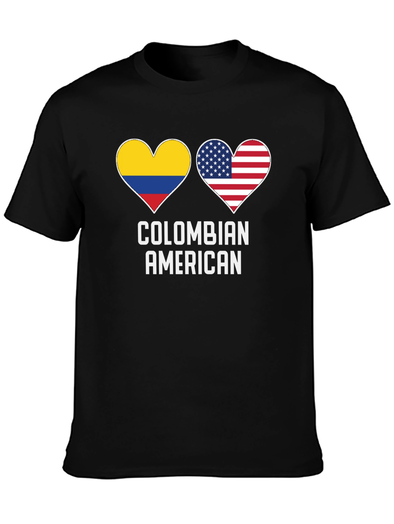Colombian American Flag Heart T-Shirt