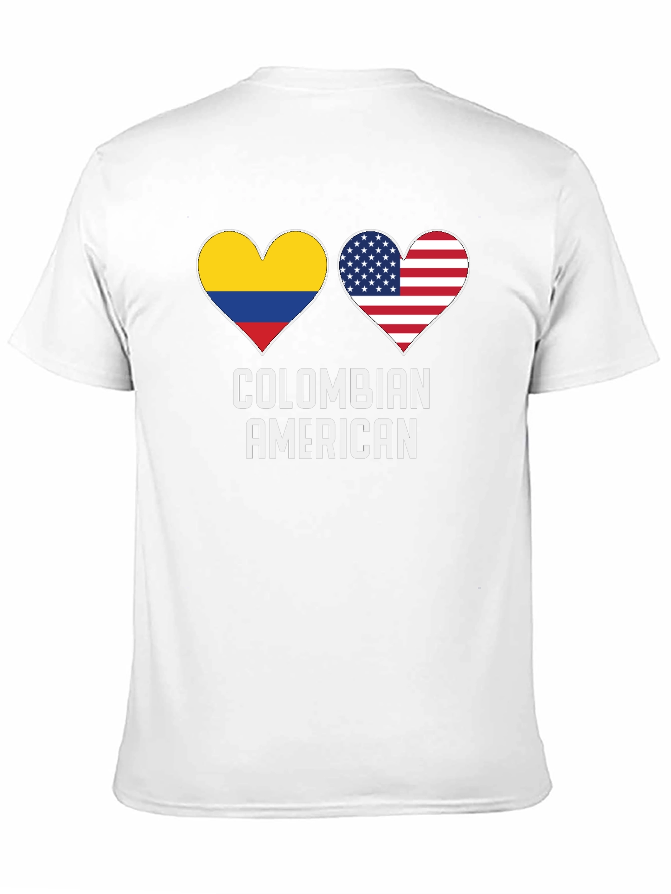 Colombian American Flag Heart T-Shirt