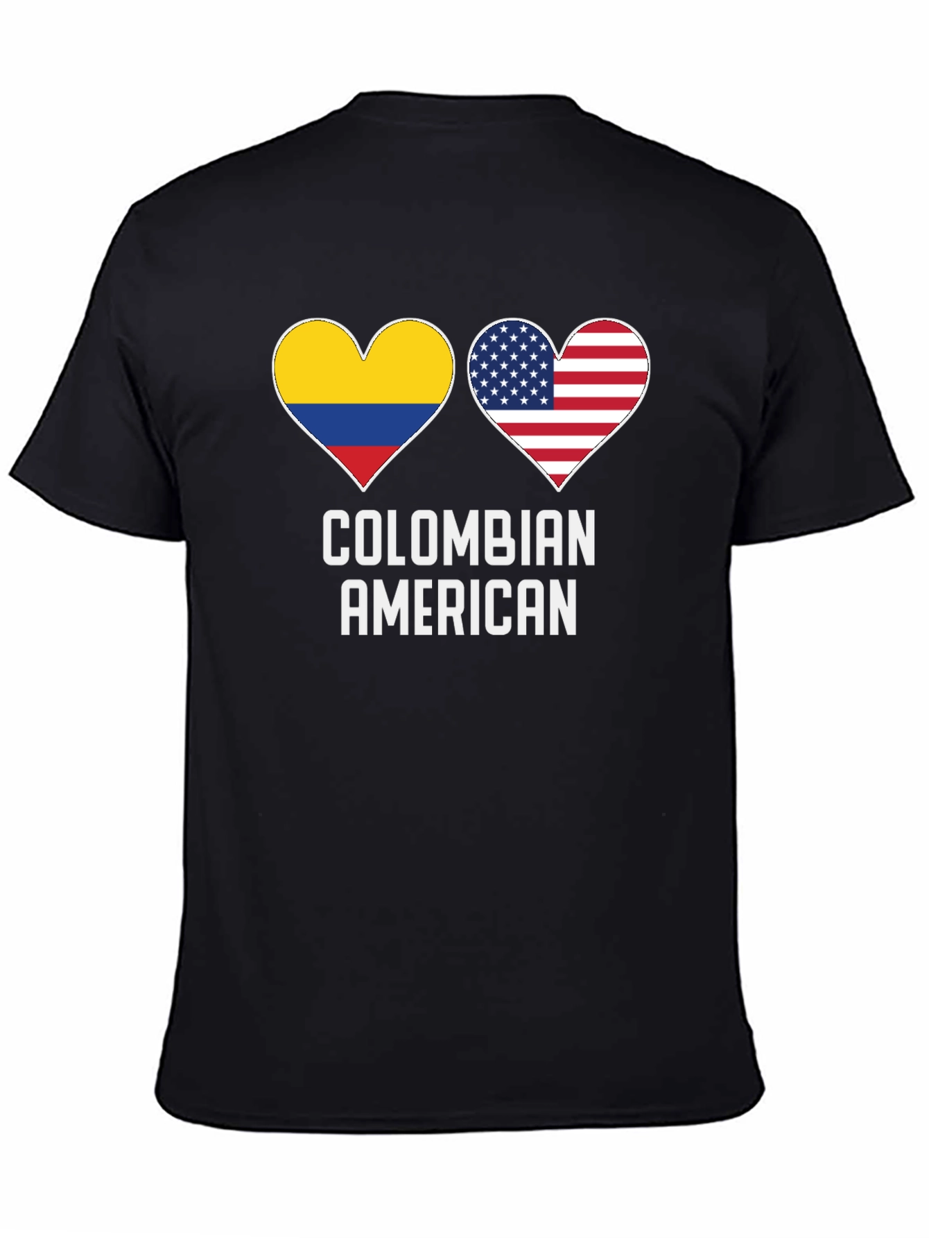 Colombian American Flag Heart T-Shirt