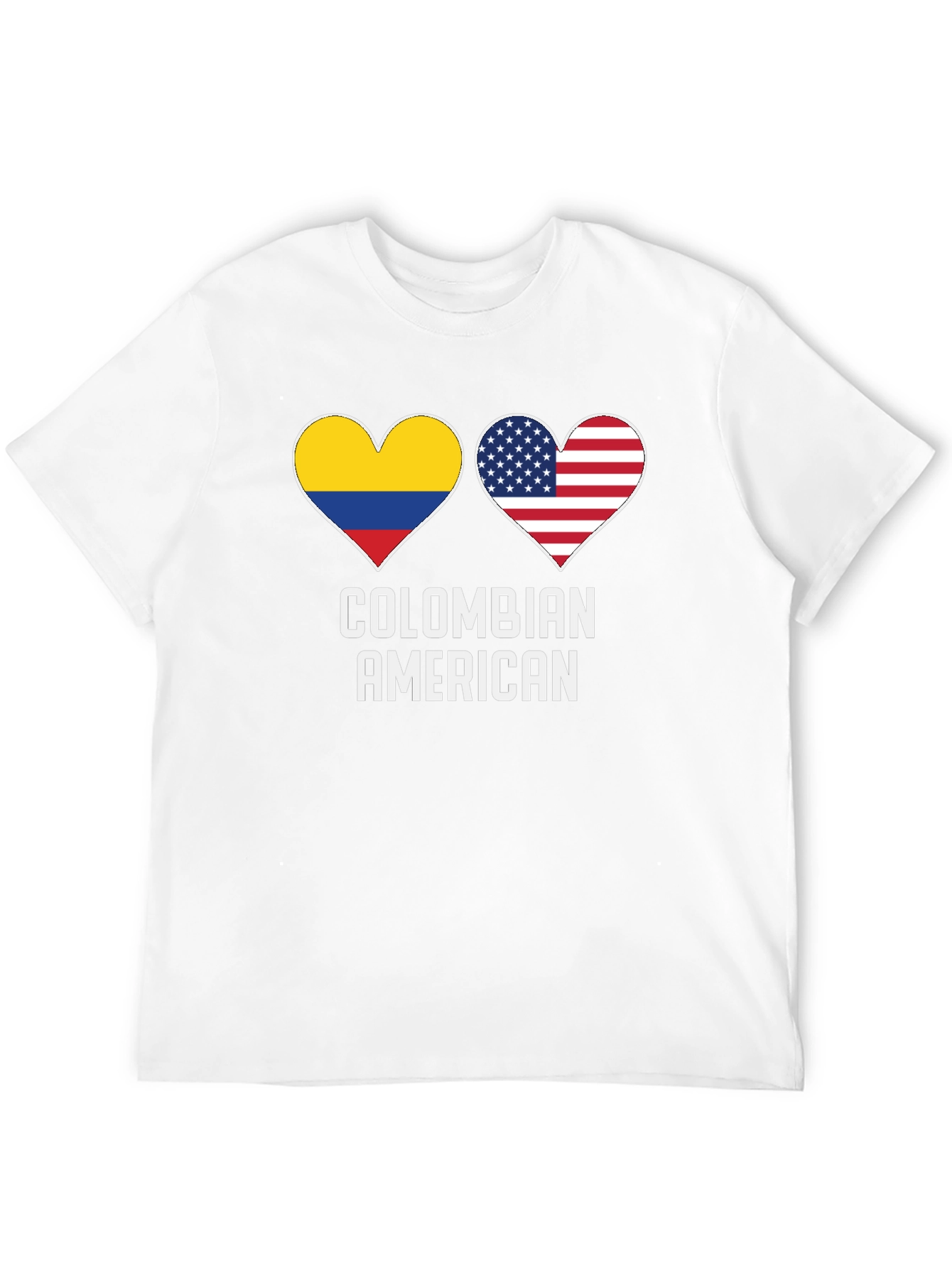 Colombian American Flag Heart T-Shirt