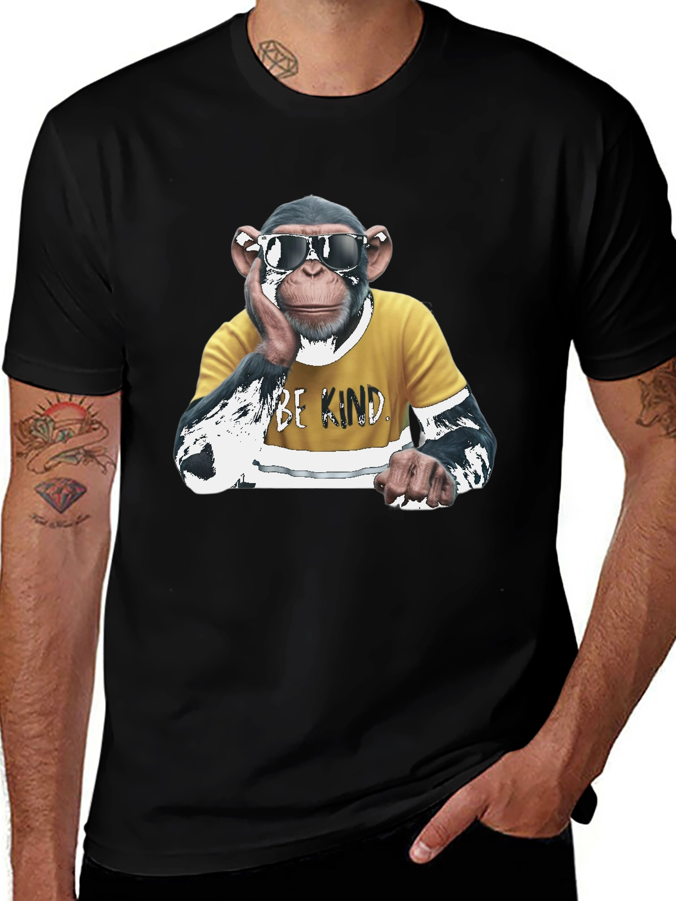 Cool Chimp Graphic T-Shirt - Be Kind Design