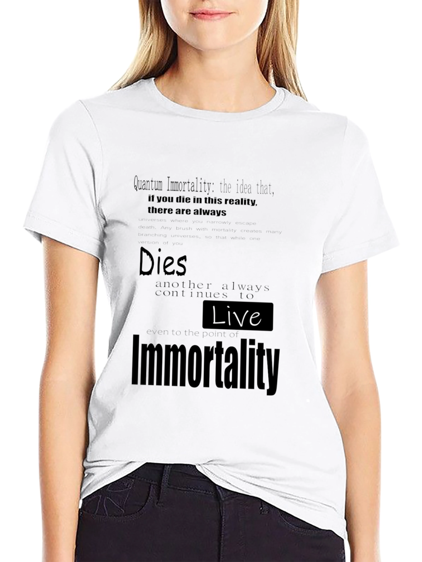 Quantum Immortality Graphic T-Shirt Unisex Casual Tee