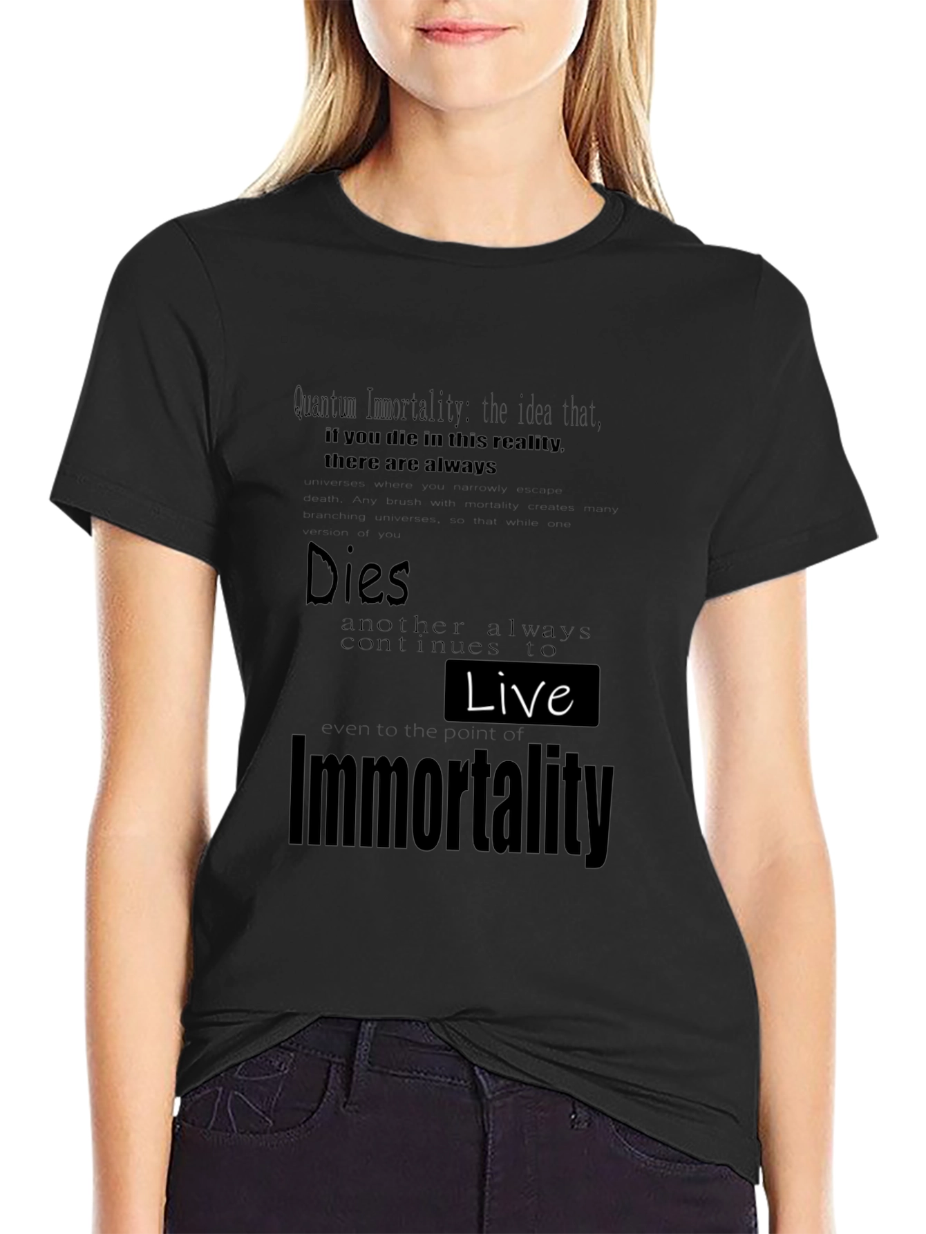 Quantum Immortality Graphic T-Shirt Unisex Casual Tee
