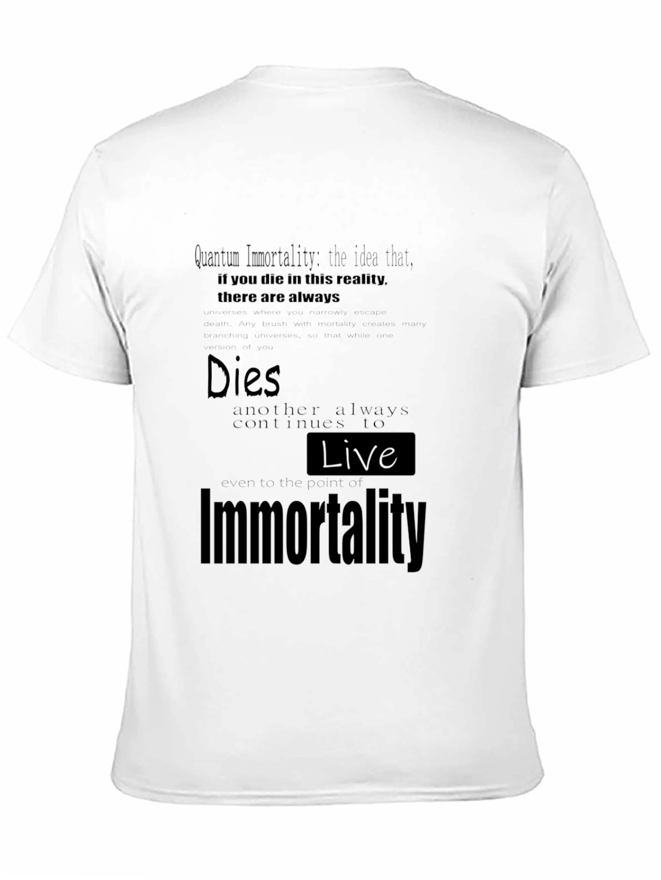 Quantum Immortality Graphic T-Shirt Unisex Casual Tee
