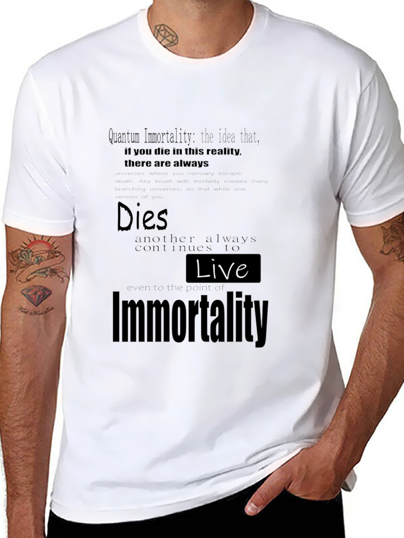Quantum Immortality Graphic T-Shirt Unisex Casual Tee