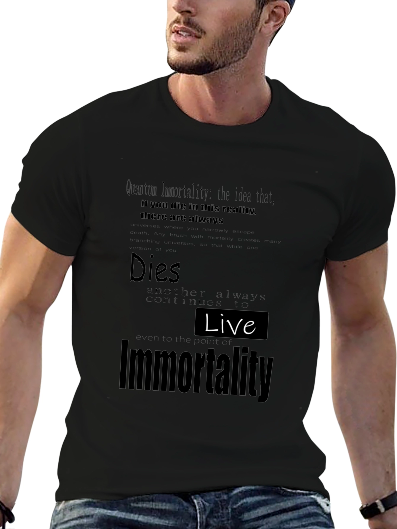 Quantum Immortality Graphic T-Shirt Unisex Casual Tee