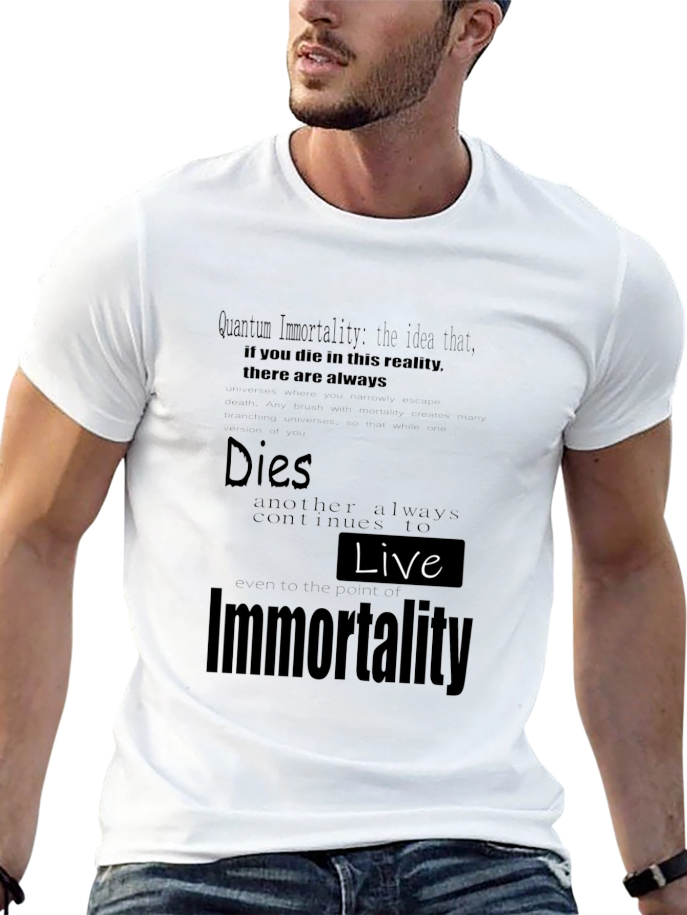 Quantum Immortality Graphic T-Shirt Unisex Casual Tee
