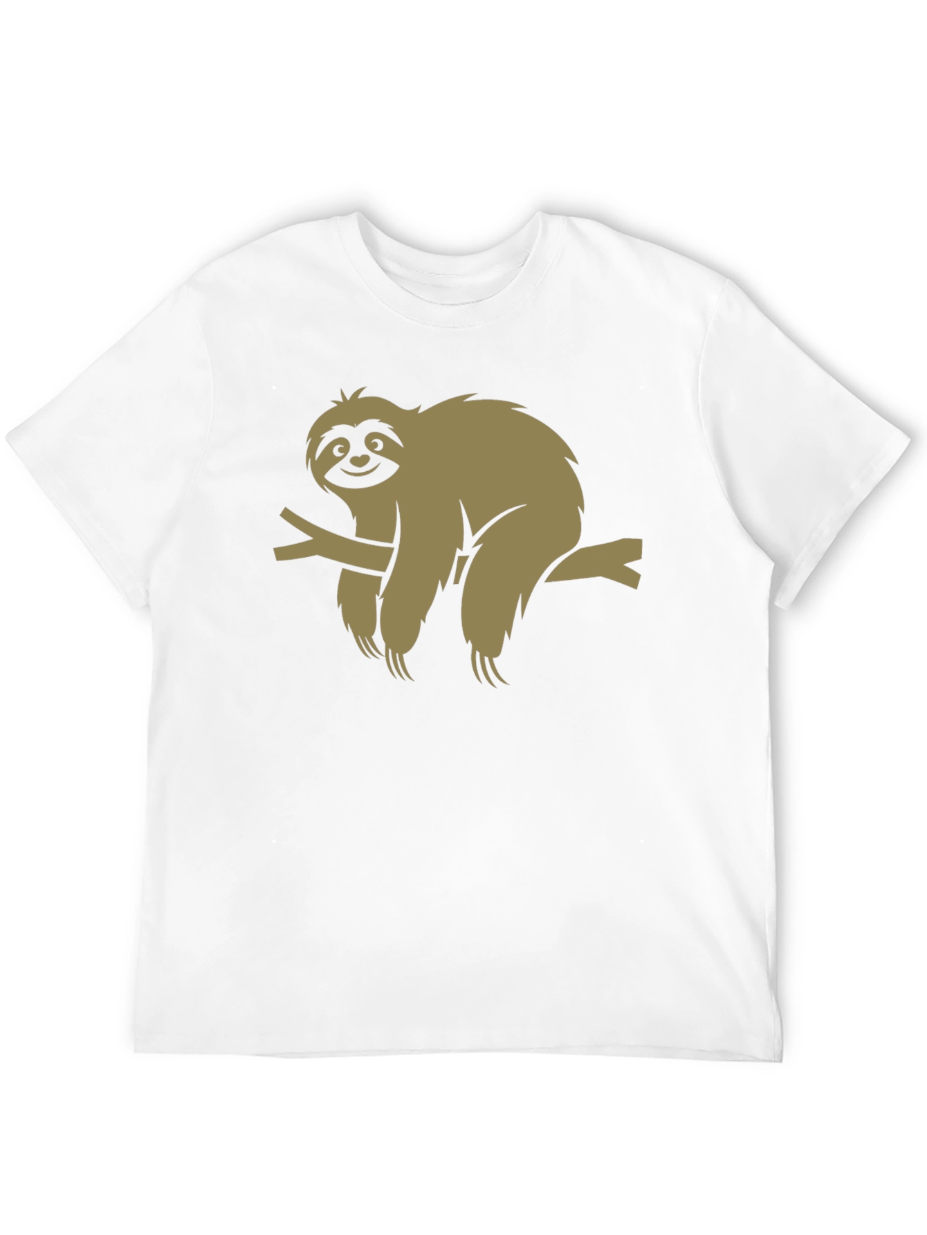Sloth Graphic Tee - Relaxed Fit Black T-Shirt