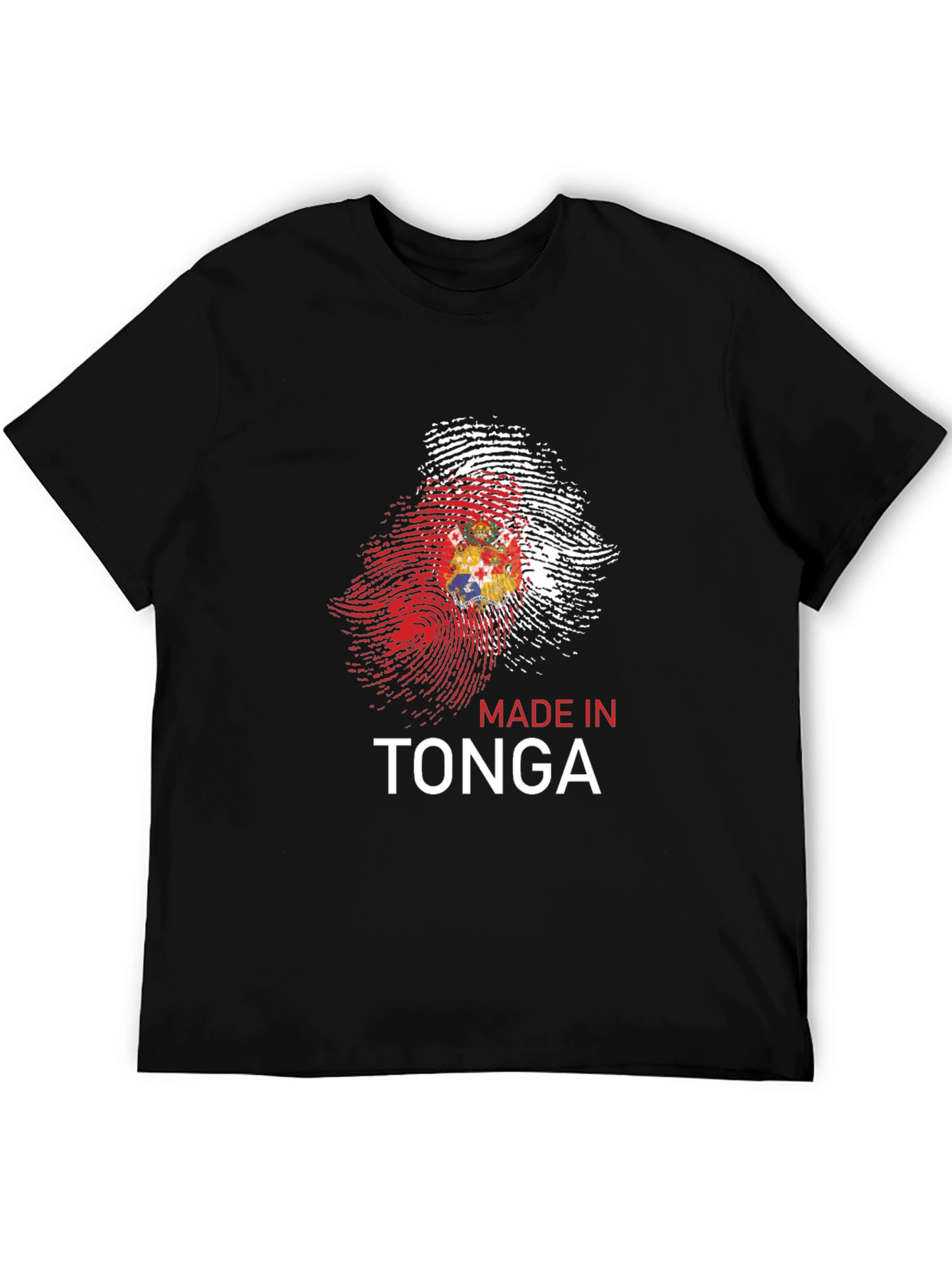 Tonga Pride Fingerprint T-Shirt - Black