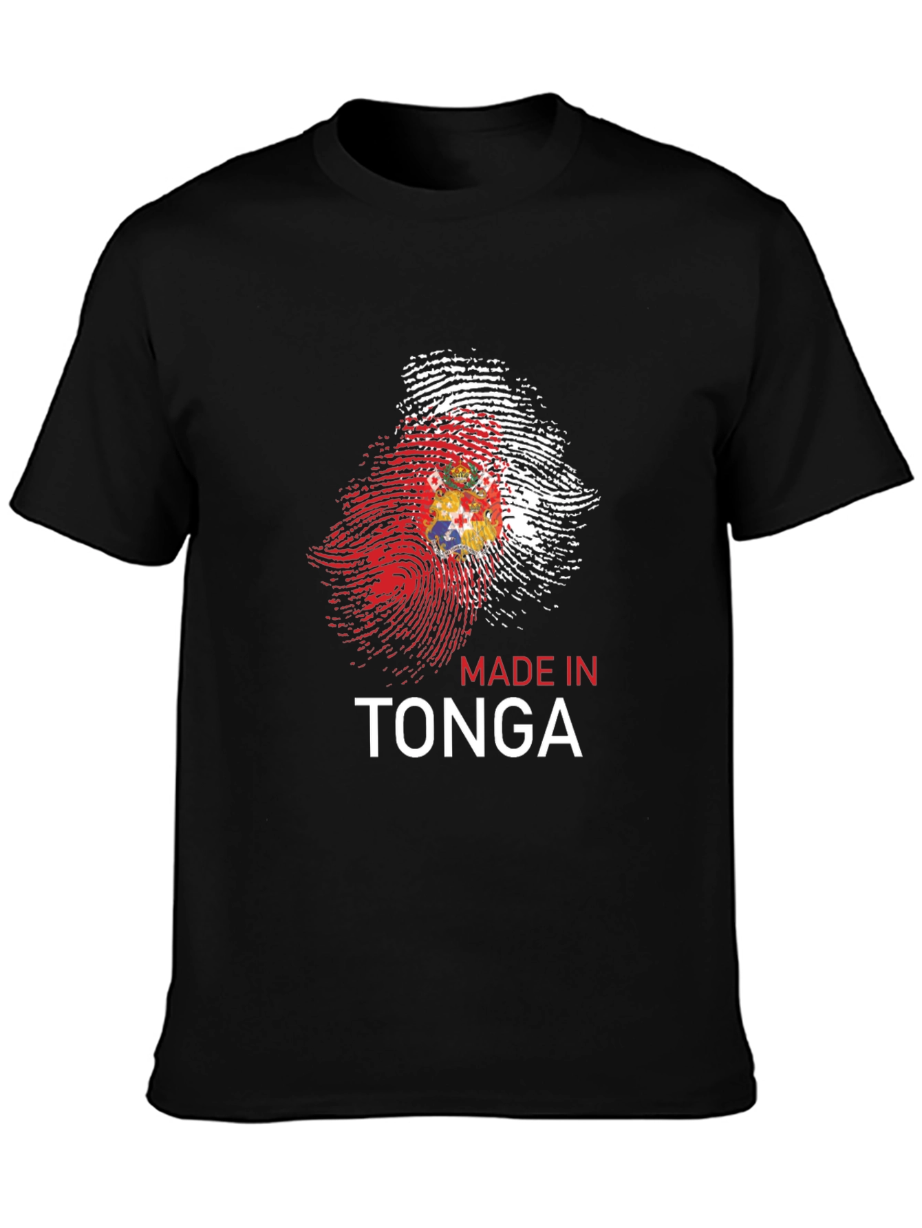 Tonga Pride Fingerprint T-Shirt - Black
