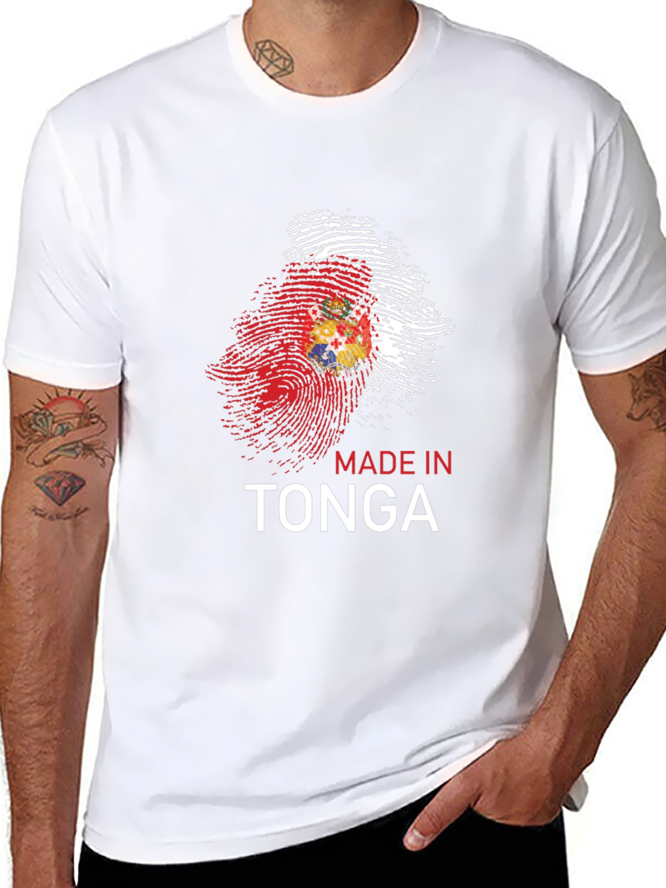 Tonga Pride Fingerprint T-Shirt - Black