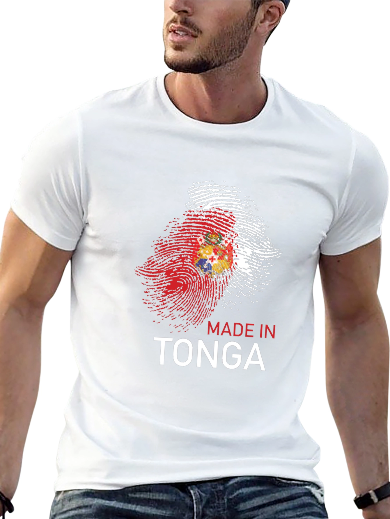 Tonga Pride Fingerprint T-Shirt - Black
