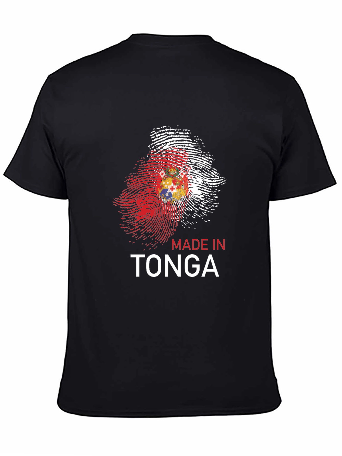 Tonga Pride Fingerprint T-Shirt - Black