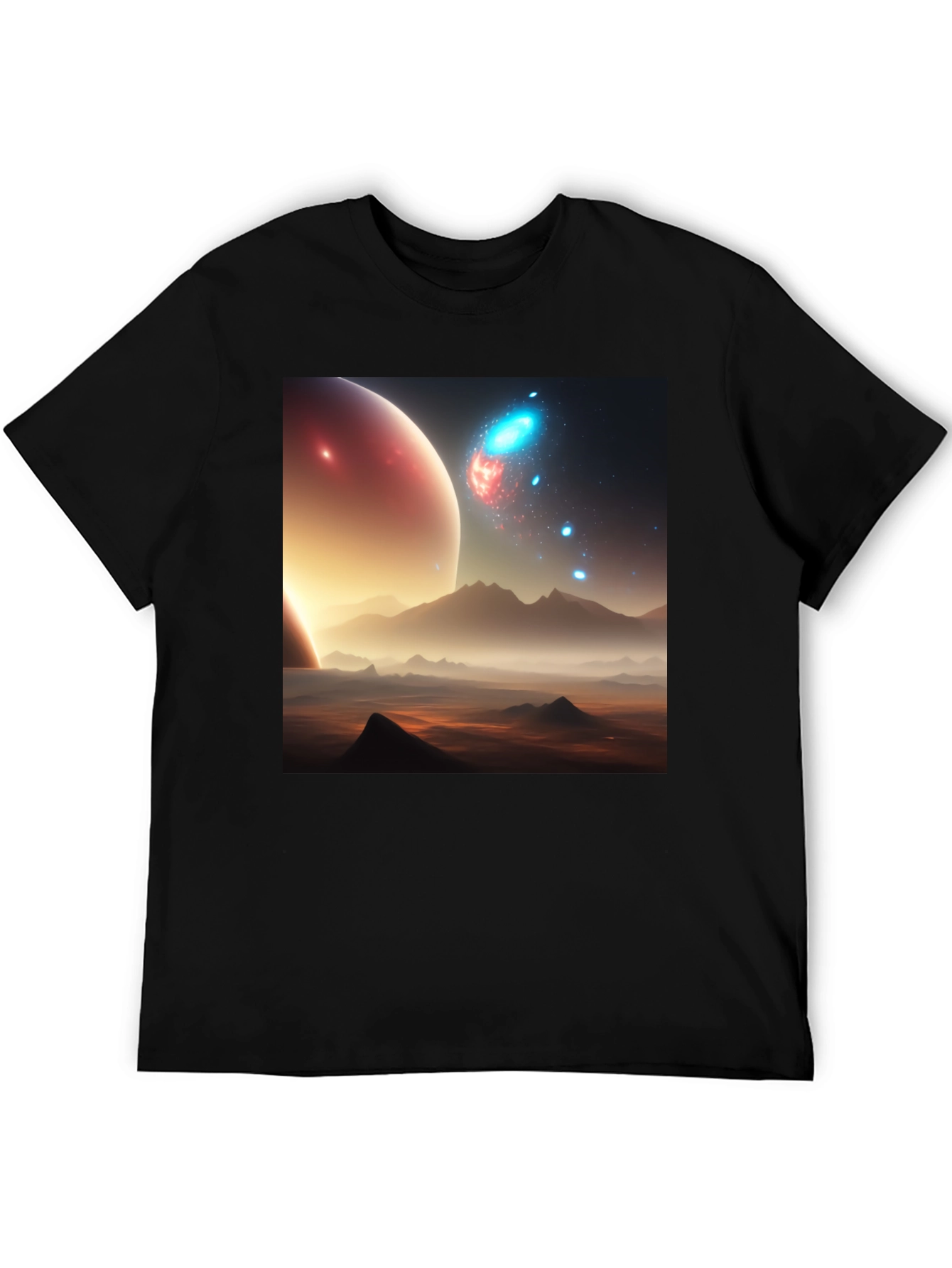 Cosmic Landscape Graphic Tee - Black
