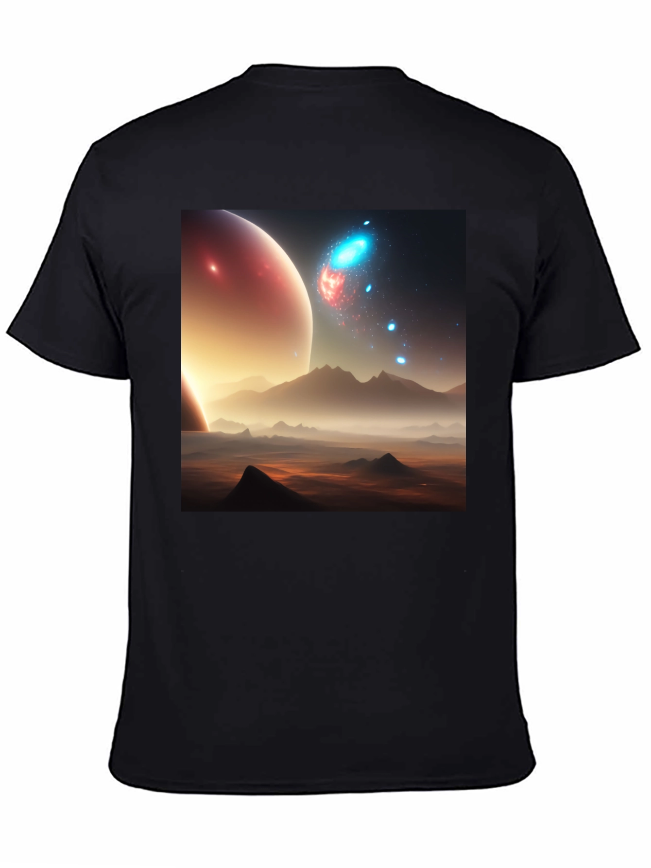 Cosmic Landscape Graphic Tee - Black