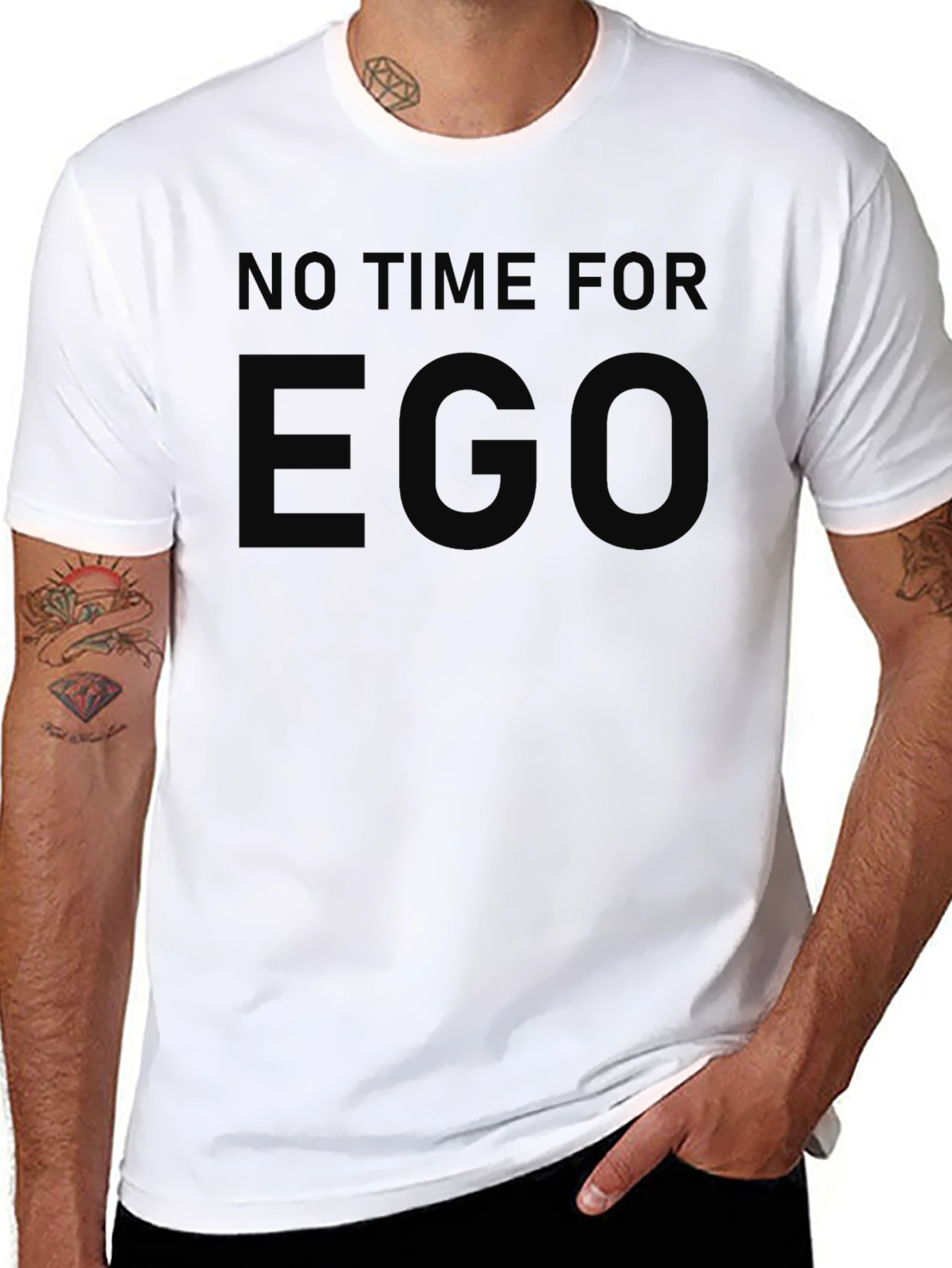 No Time For Ego Graphic Tee - Black