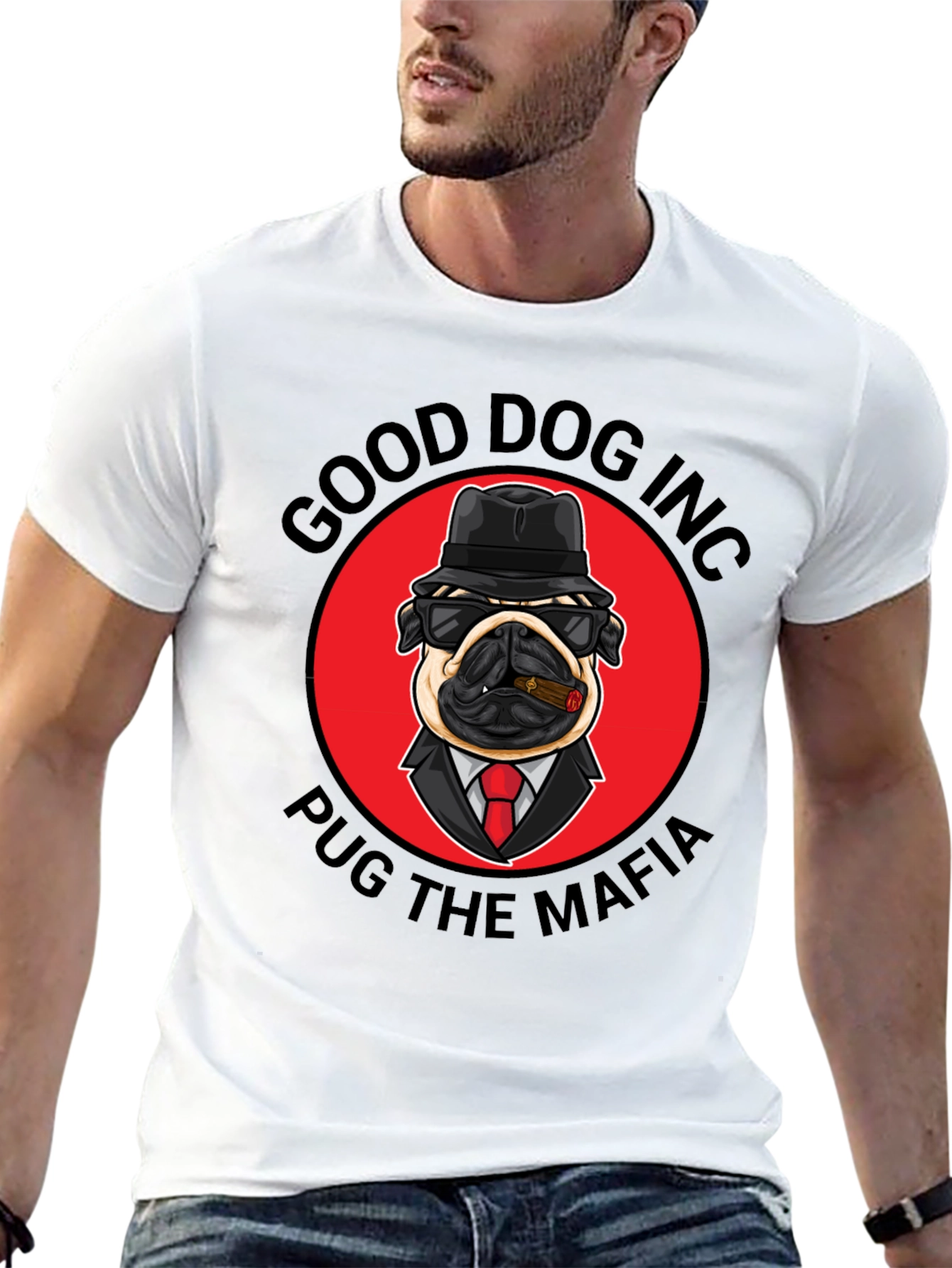 Good Dog Inc. Pug Mafia Graphic T-Shirt